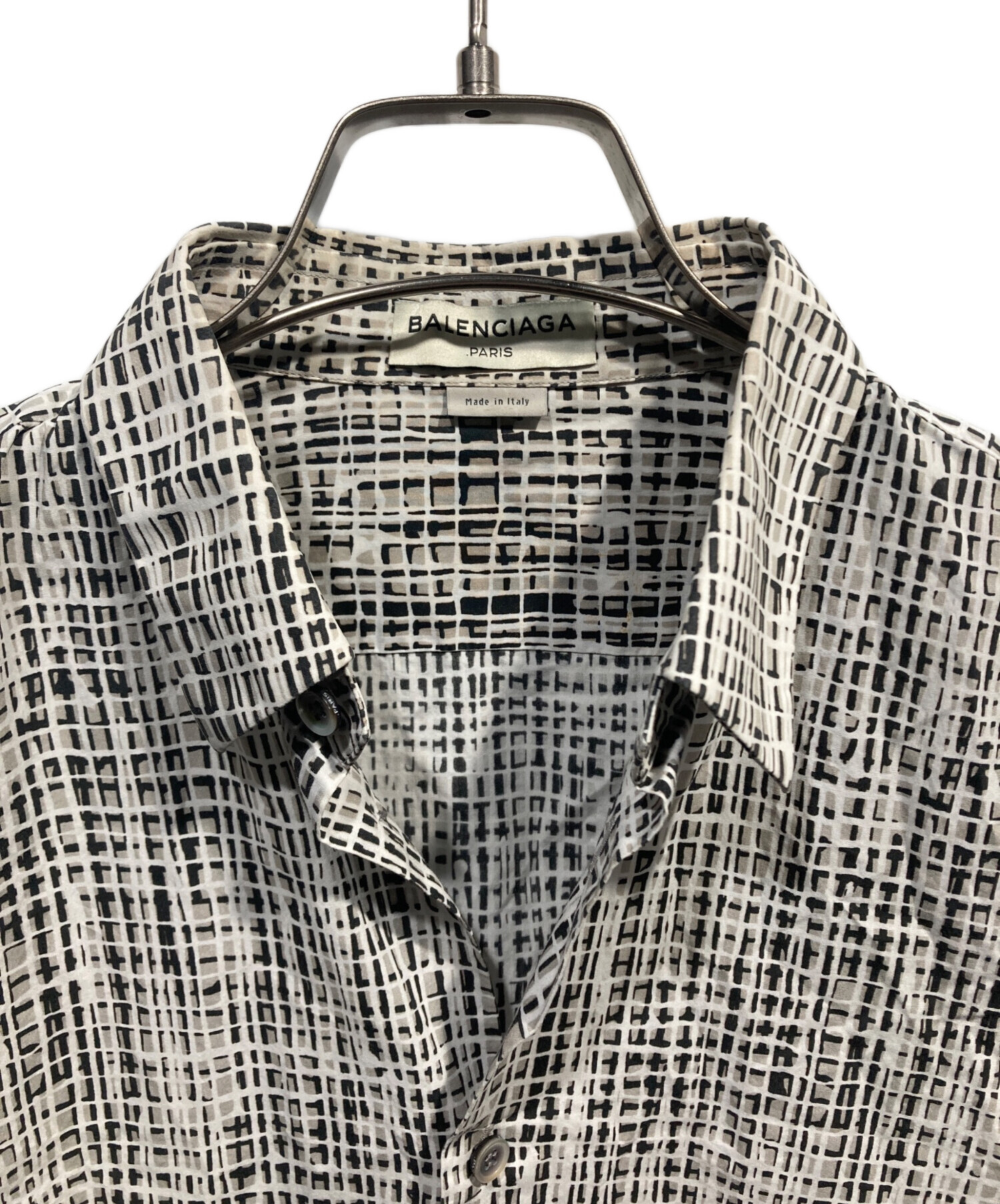中古・古着通販】BALENCIAGA (バレンシアガ) PATTERN SHIRT グレー