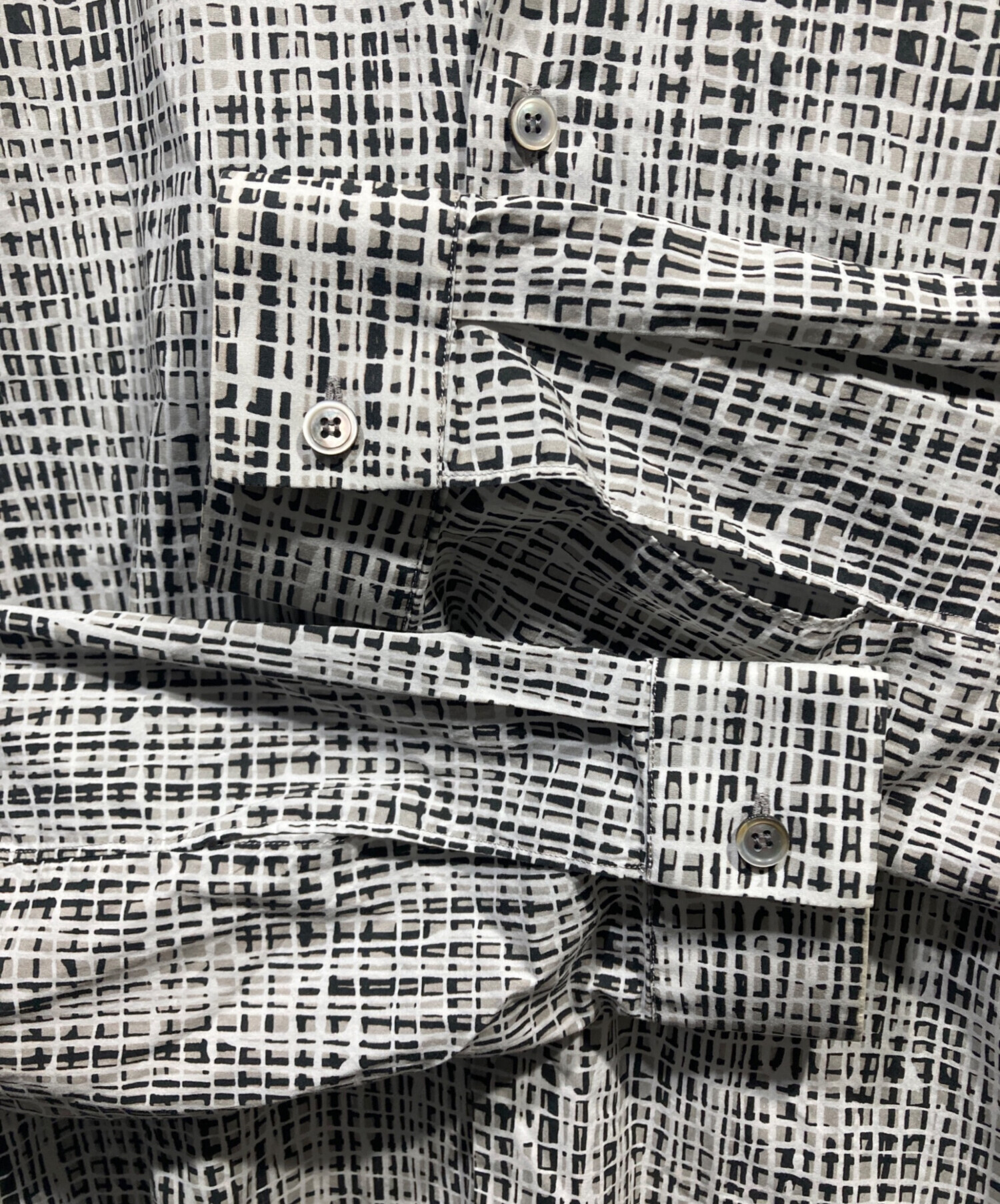 中古・古着通販】BALENCIAGA (バレンシアガ) PATTERN SHIRT グレー