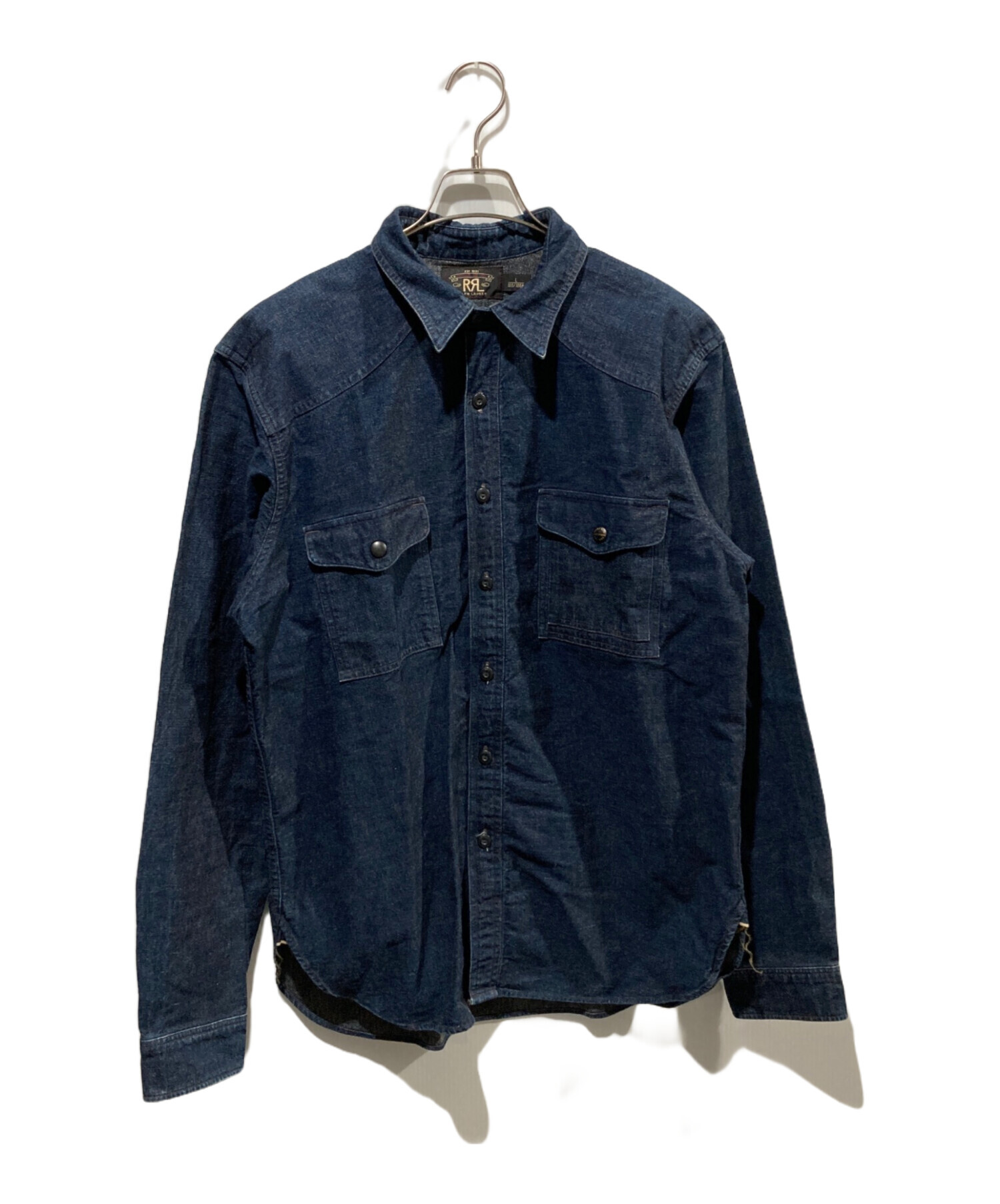 中古・古着通販】RRL (ダブルアールエル) エルボーパッチデニムシャツ