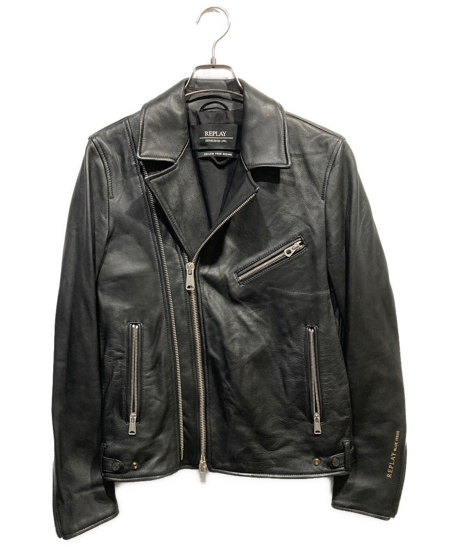 中古・古着通販】REPLAY (リプレイ) ダブルライダースジャケット