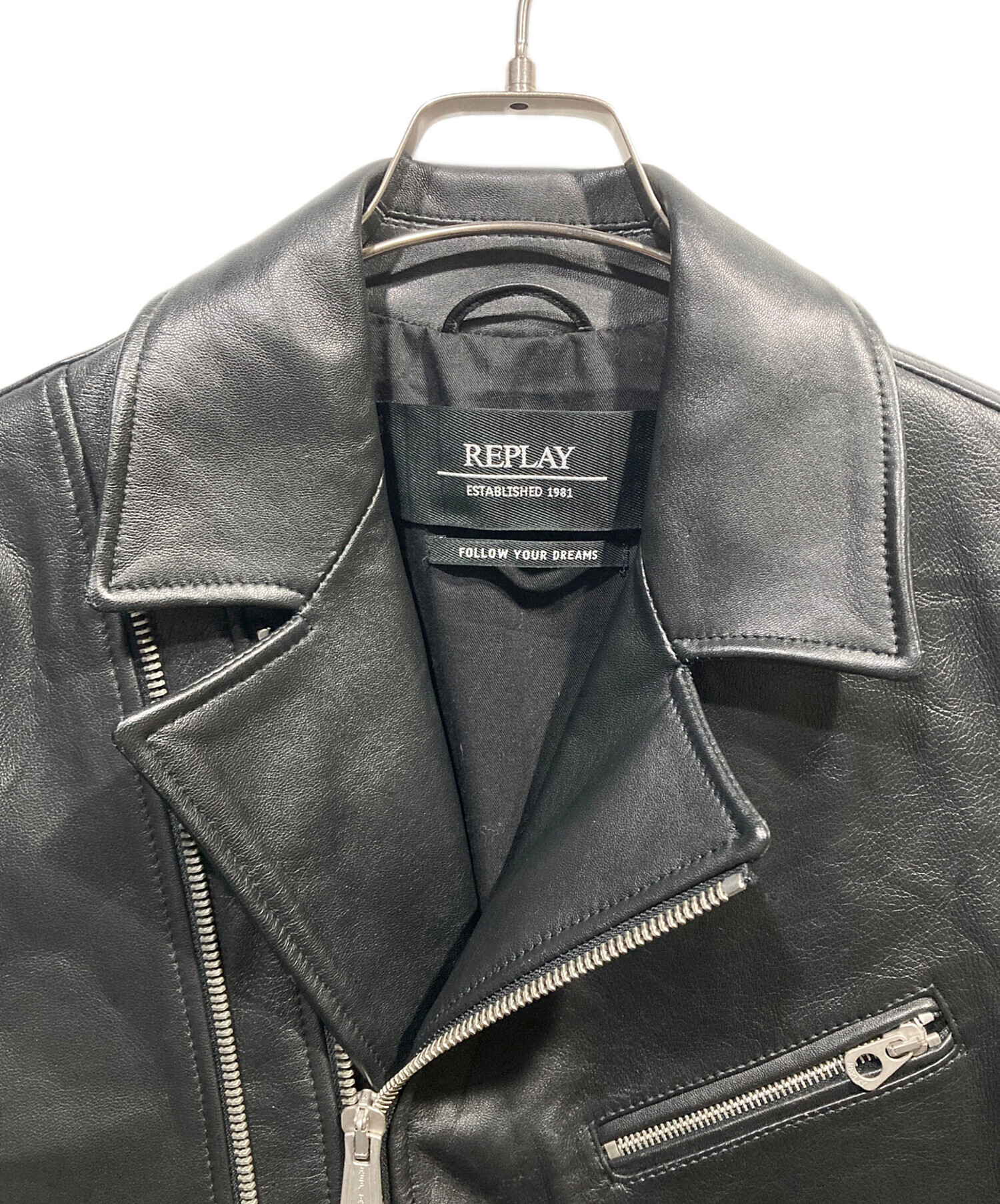 中古・古着通販】REPLAY (リプレイ) ダブルライダースジャケット