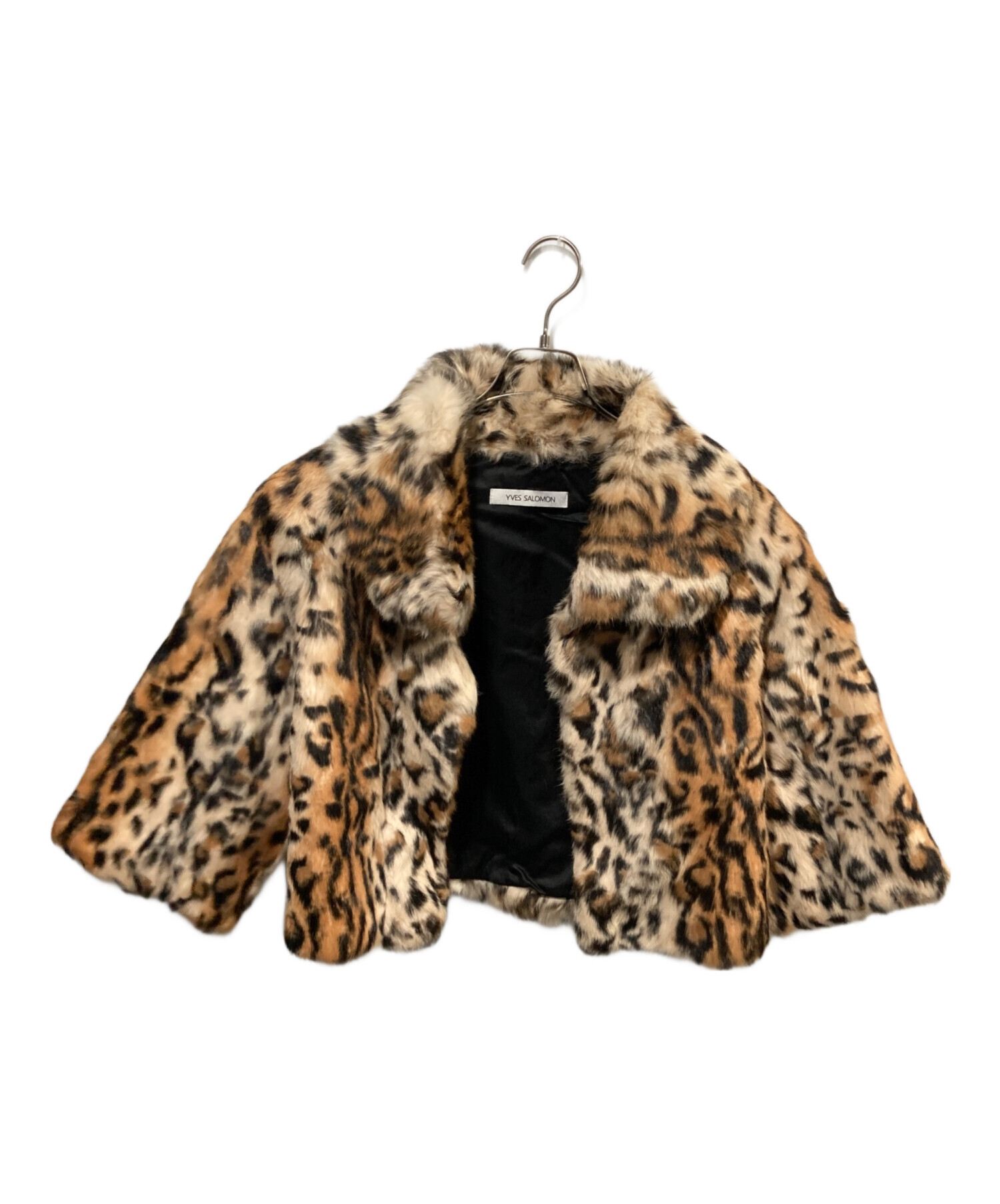 KENZO レオパード柄　本革　リアルファー 中古・古着通販】yves salomon (イヴサロモン) レオパード柄ラビット