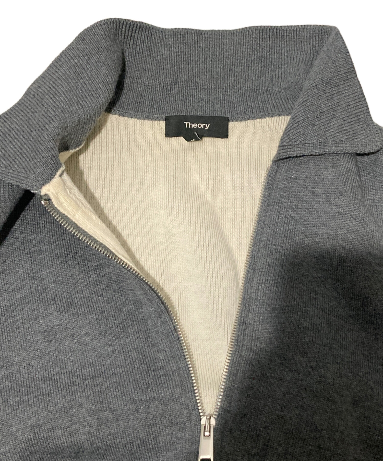 中古・古着通販】theory (セオリー) ダブルフェイスジップアップニット 