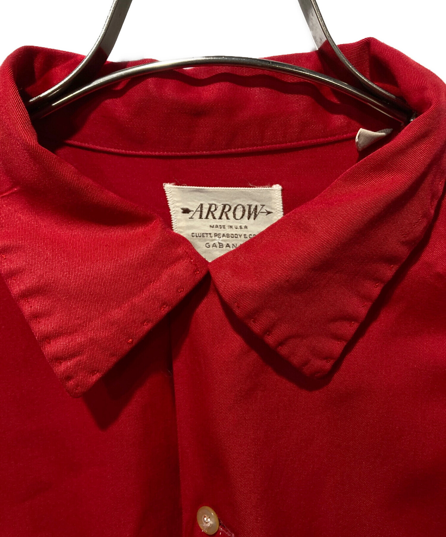 中古・古着通販】ARROW (アロー) 50'S-60'S レーヨンシャツ レッド