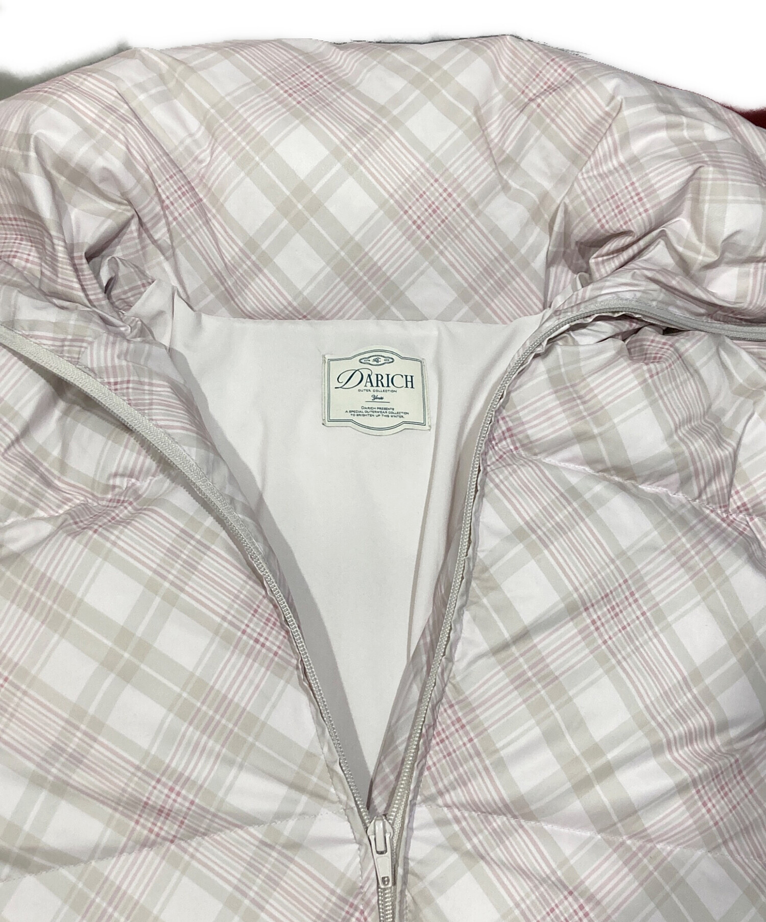 中古・古着通販】darich (ダーリッチ) リボンチェックダウンジャケット