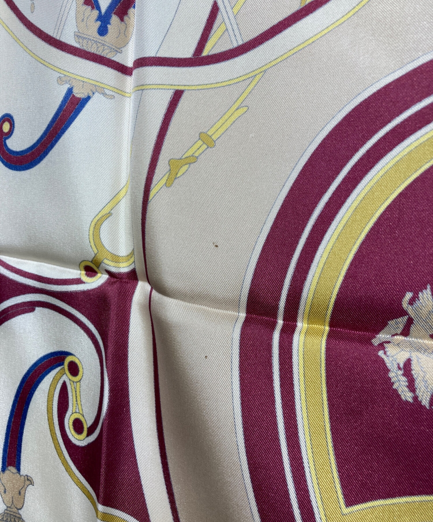 中古・古着通販】HERMES (エルメス) カレ90 ブルー×ボルドー｜ブランド