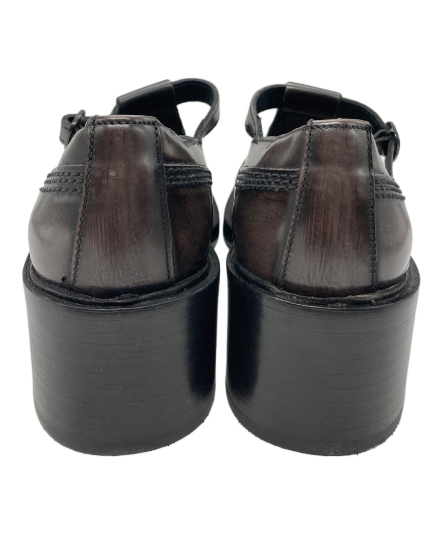 中古・古着通販】hereu (ヘリュー) Tバーストラップローファー