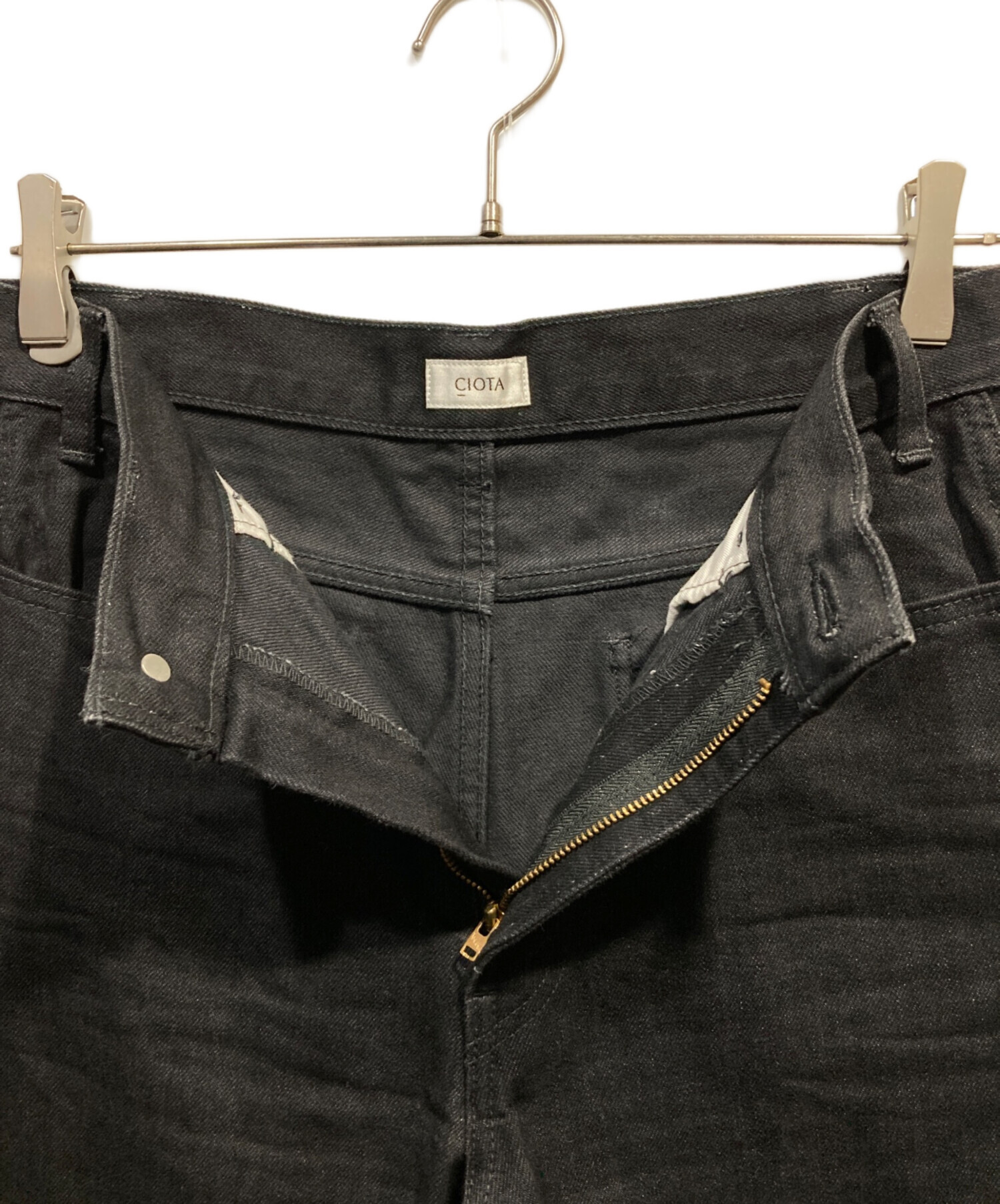 中古・古着通販】CIOTA (シオタ) デニムパンツ ブラック サイズ:SIZE
