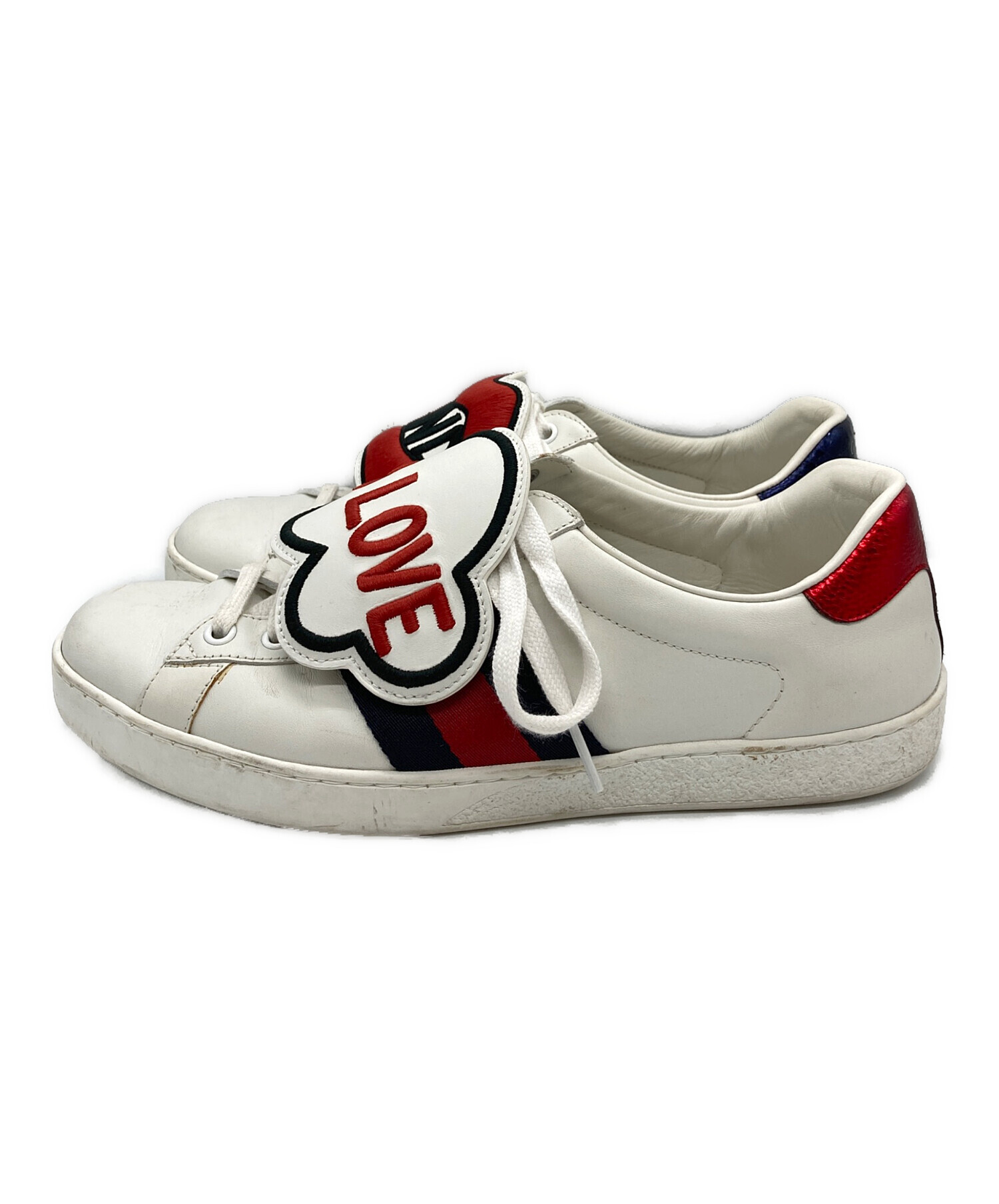 中古・古着通販】GUCCI (グッチ) ACE BLIND FOR LOVE パッチスニーカー