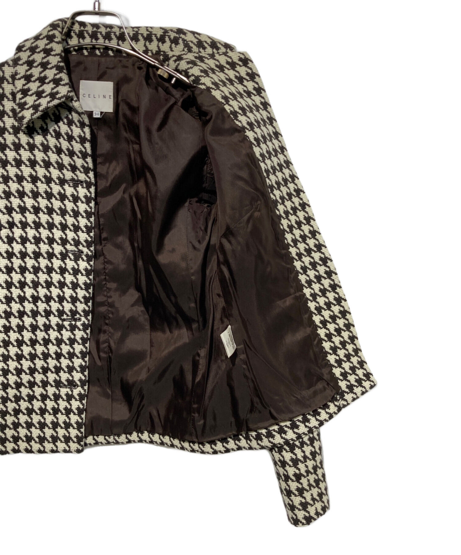 中古・古着通販】CELINE (セリーヌ) 千鳥格子柄ウールジャケット