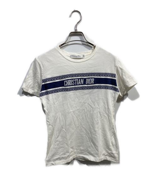 【美品】Dior ホワイト テキスト プリントTシャツ 半袖　Mサイズ 中古・古着通販】Christian Dior (クリスチャン ディオール) ロゴ