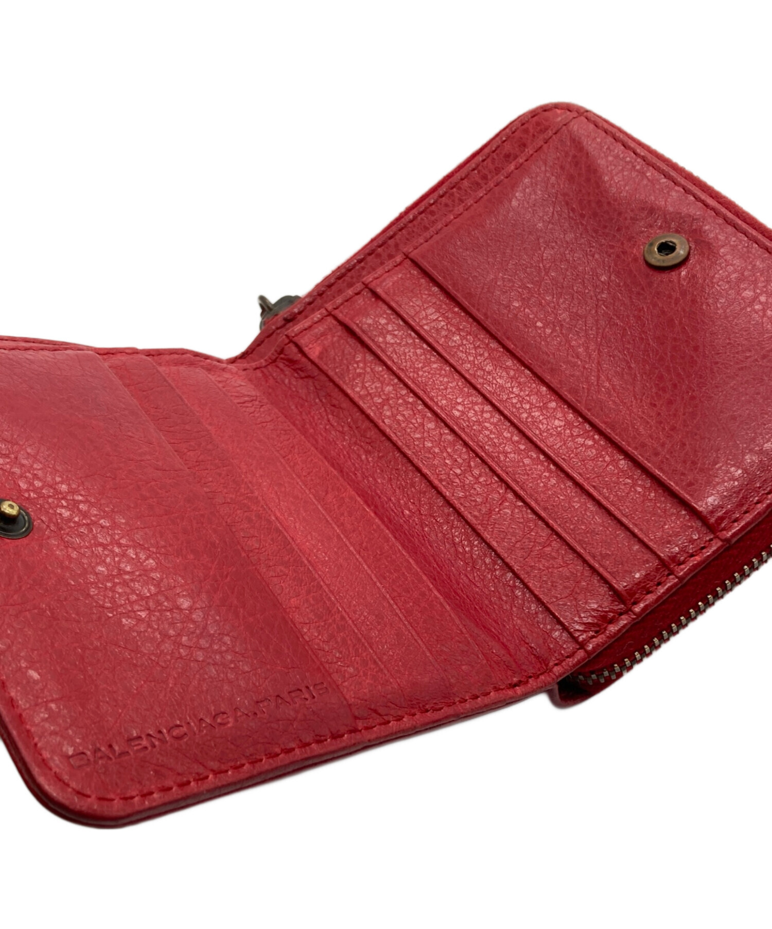 中古・古着通販】BALENCIAGA (バレンシアガ) 2つ折り財布 レッド