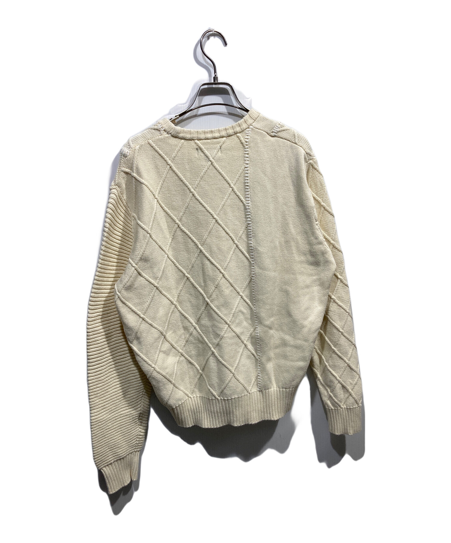 中古・古着通販】stussy (ステューシー) patchwork sweater アイボリー 