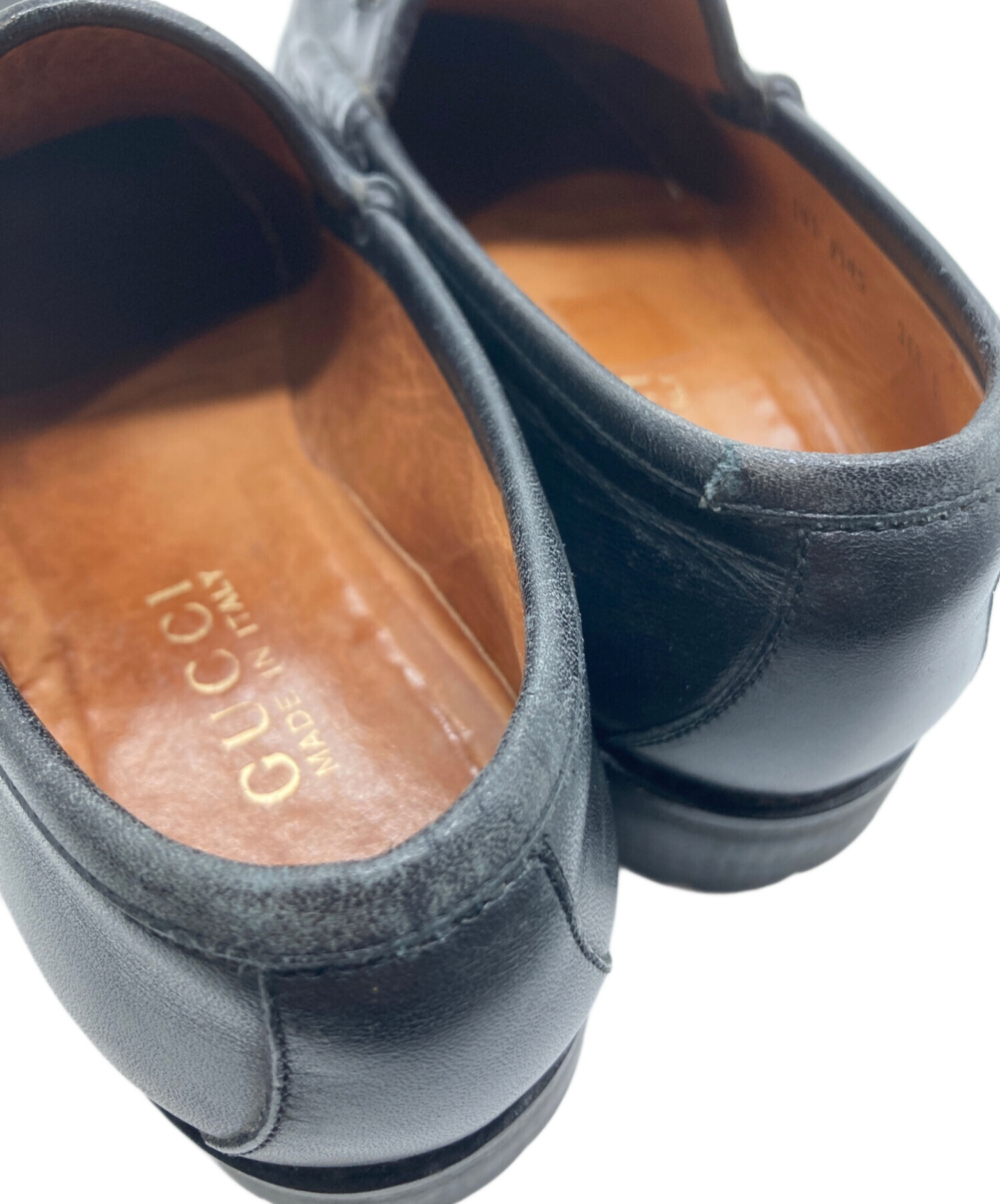 中古・古着通販】GUCCI (グッチ) ホースビットローファー ブラック