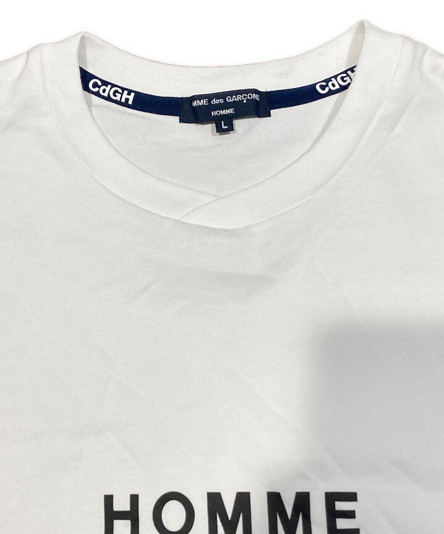 COMME des GARÇONS HOMME ホワイト Tシャツ 中古・古着通販】COMME des GARCONS HOMME (コムデギャルソン オム