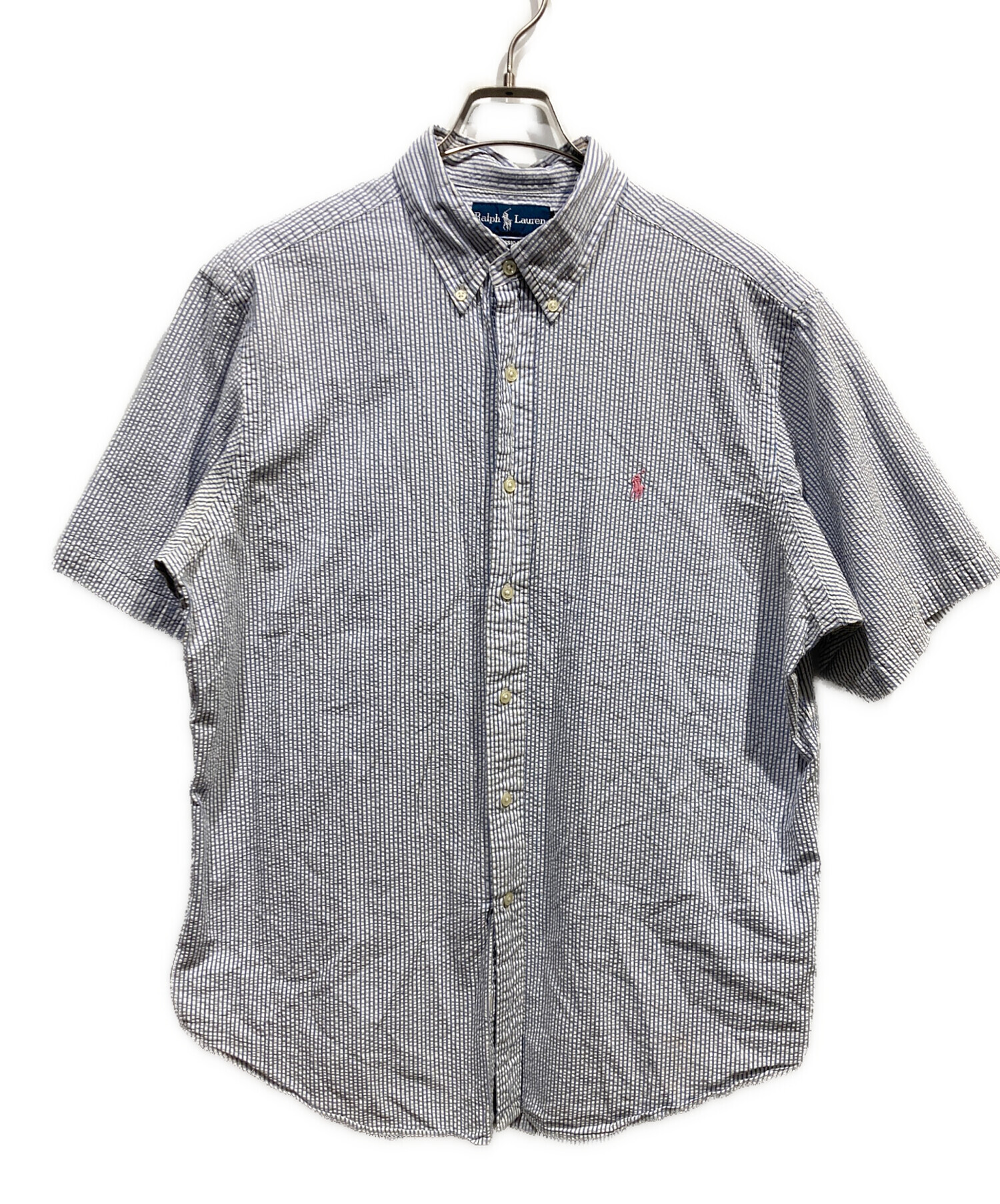 中古・古着通販】RALPH LAUREN (ラルフローレン) 半袖シアサッカー