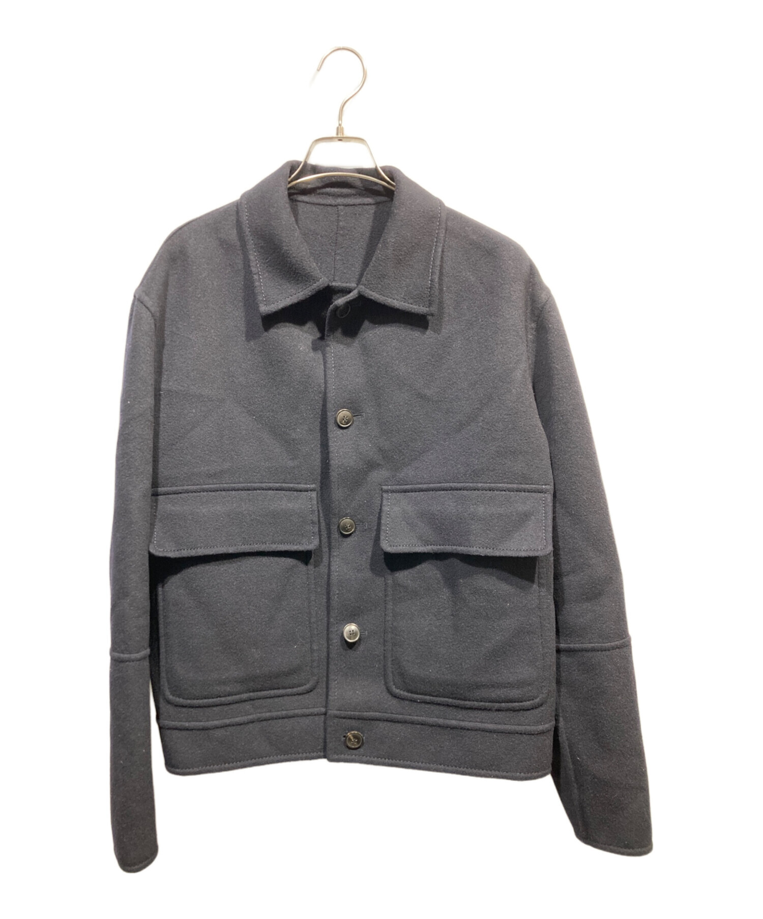 中古・古着通販】ami (アミ) ウールカシミヤ混ジャケット ネイビー