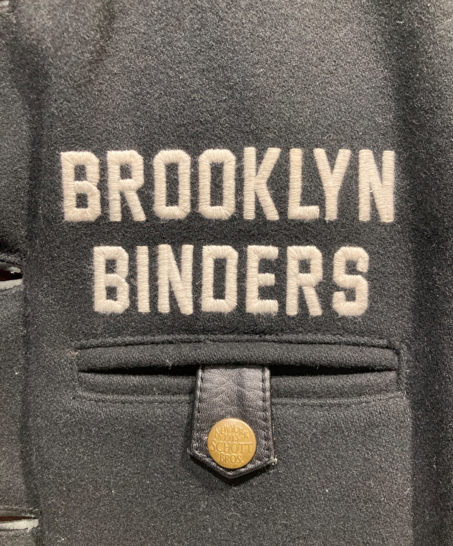 中古・古着通販】Schott (ショット) VARSITY JACKET BINDERS ブラック 