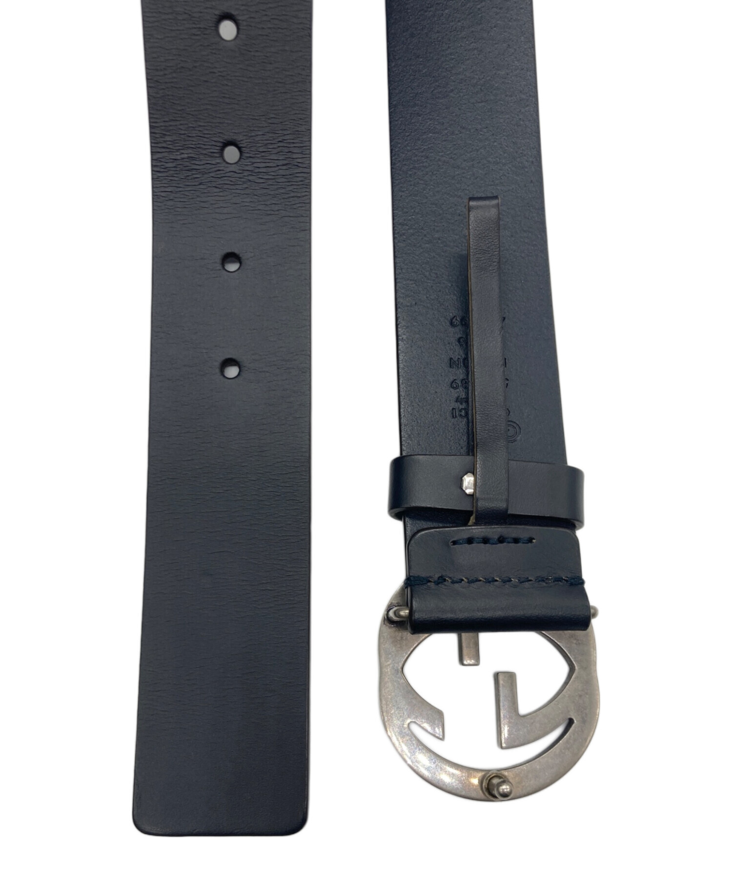 中古・古着通販】GUCCI (グッチ) インターロッキングG レザーベルト