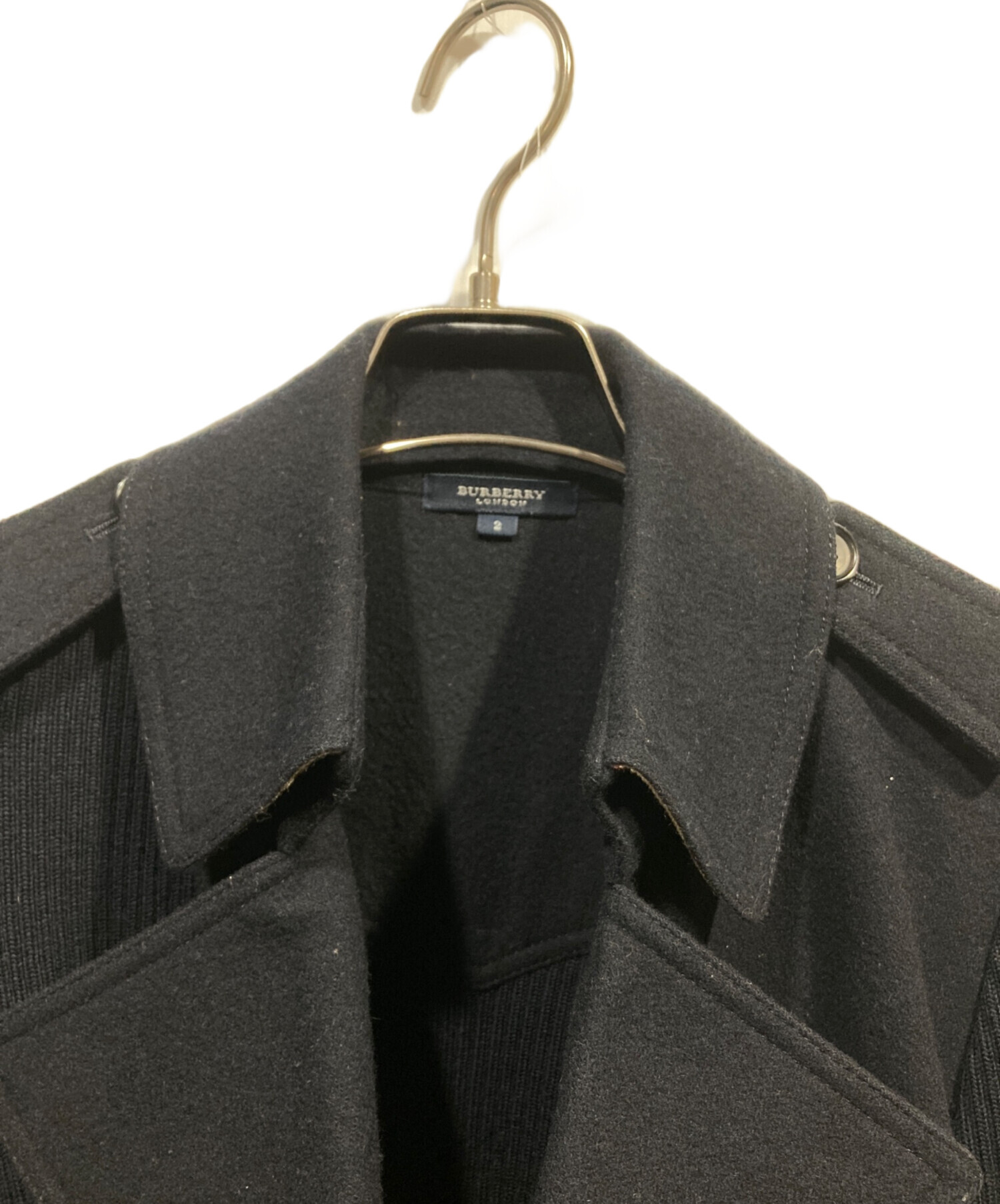 カシミヤ混【美品】BURBERRY LONDON ゲームジャケット L 日本製 