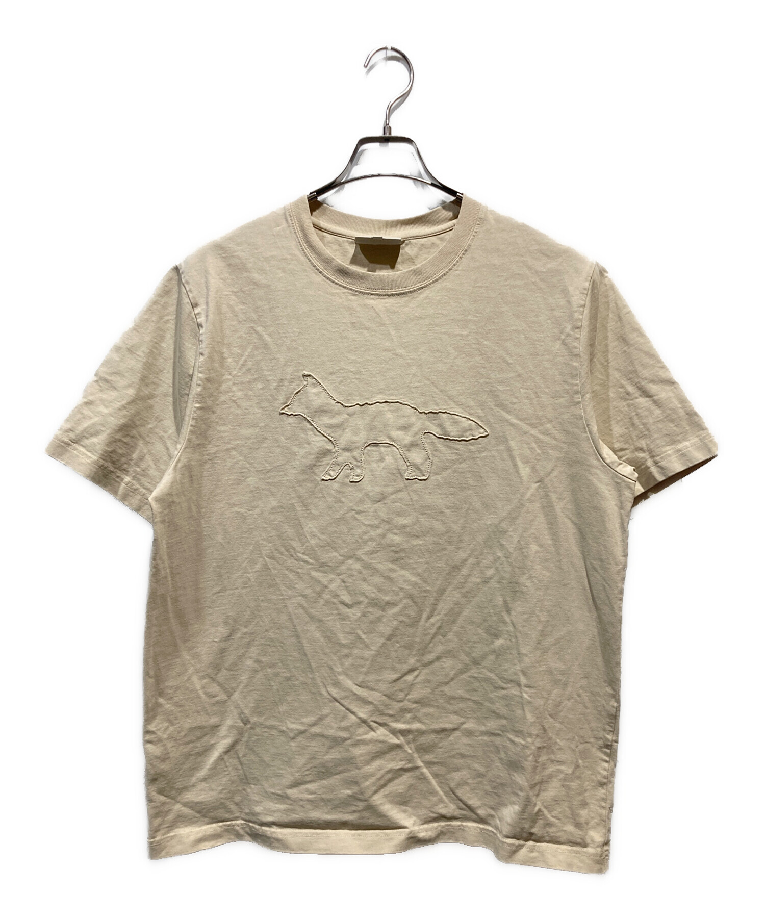 MAISON KITSUNÉ ベージュ Tシャツ S 中古・古着通販】maison kitsune (メゾンキツネ) CRAFTED PROFILE FOX