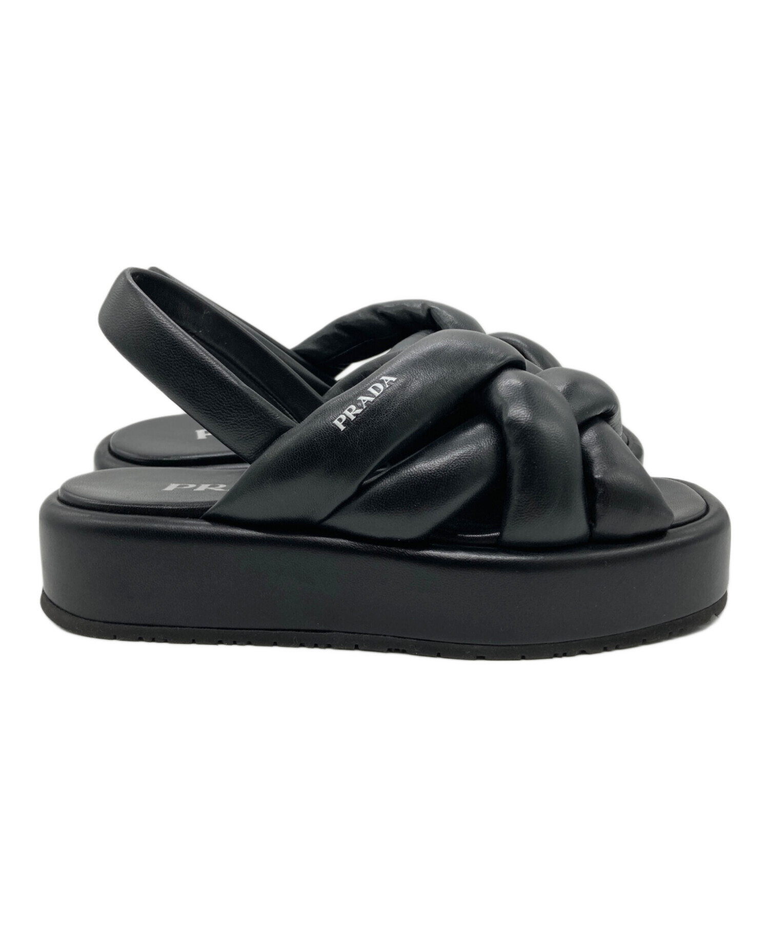 中古・古着通販】PRADA (プラダ) ナッパレザープラットフォーム