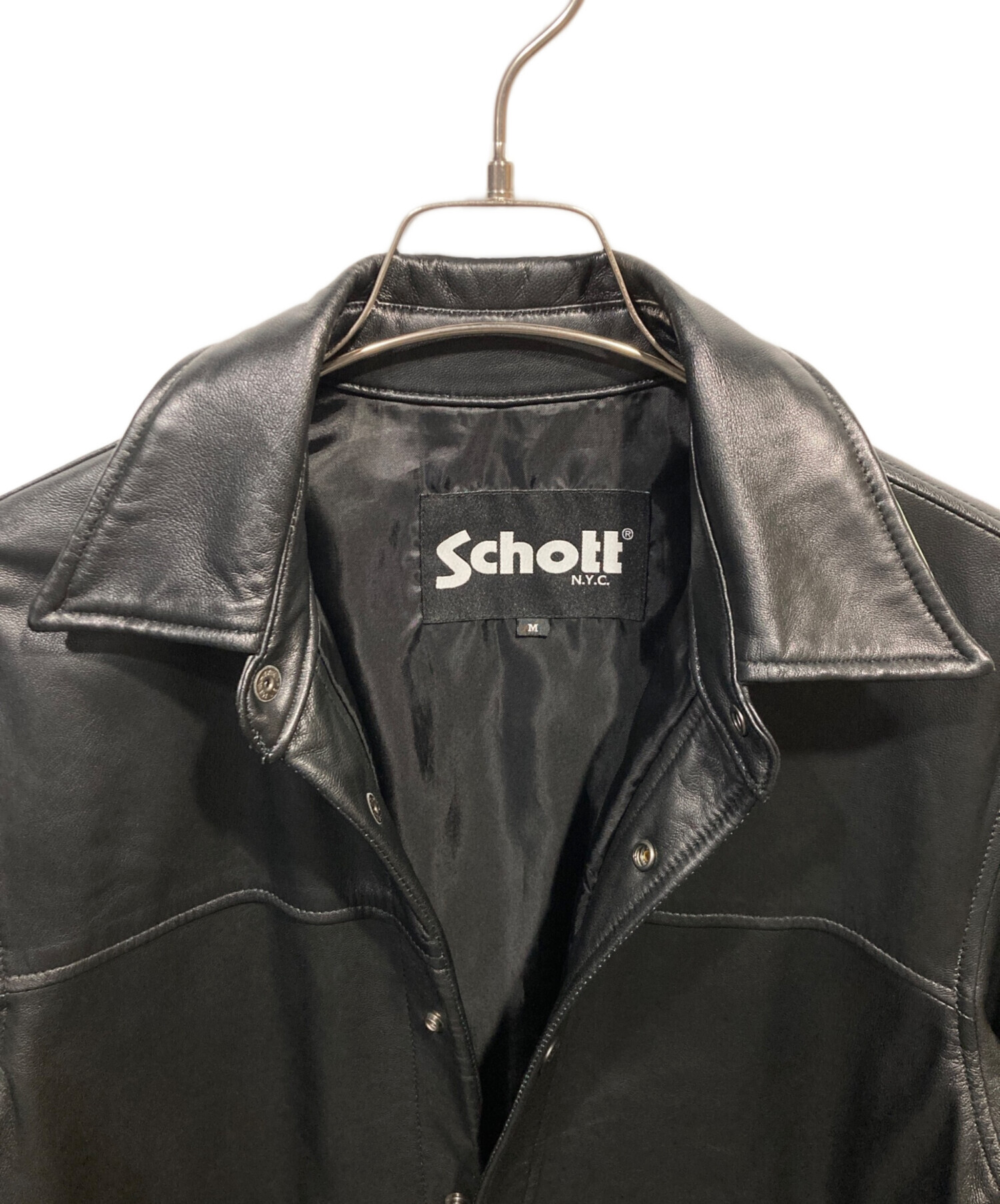 中古・古着通販】Schott (ショット) SHEEP COACH JACKET ブラック