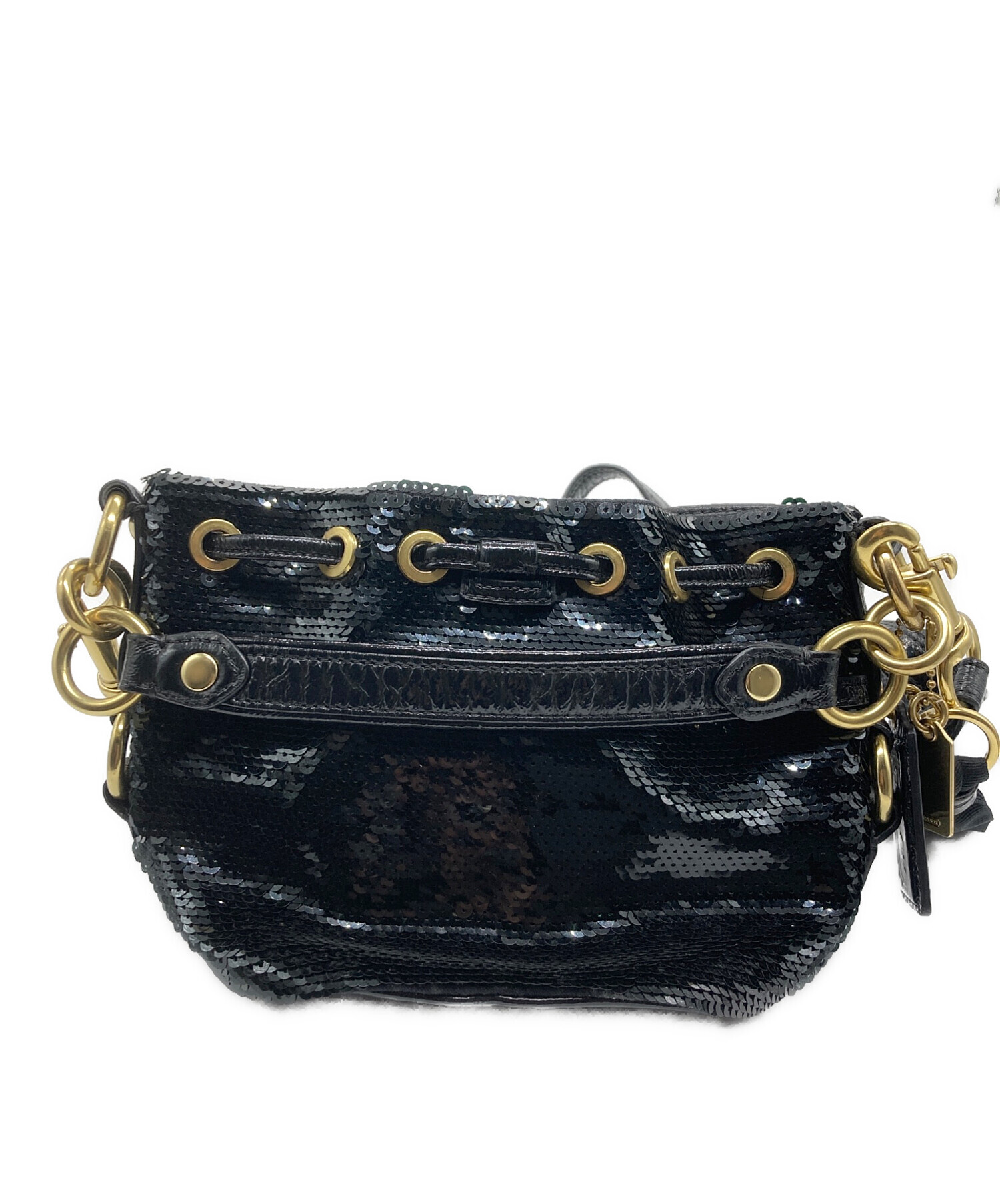 中古・古着通販】COACH (コーチ) スパンコールショルダーバッグ 