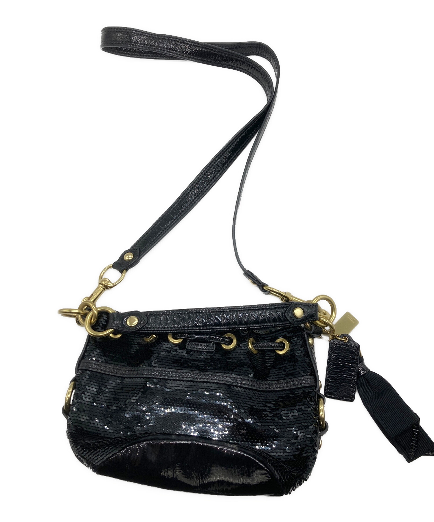 中古・古着通販】COACH (コーチ) スパンコールショルダーバッグ 