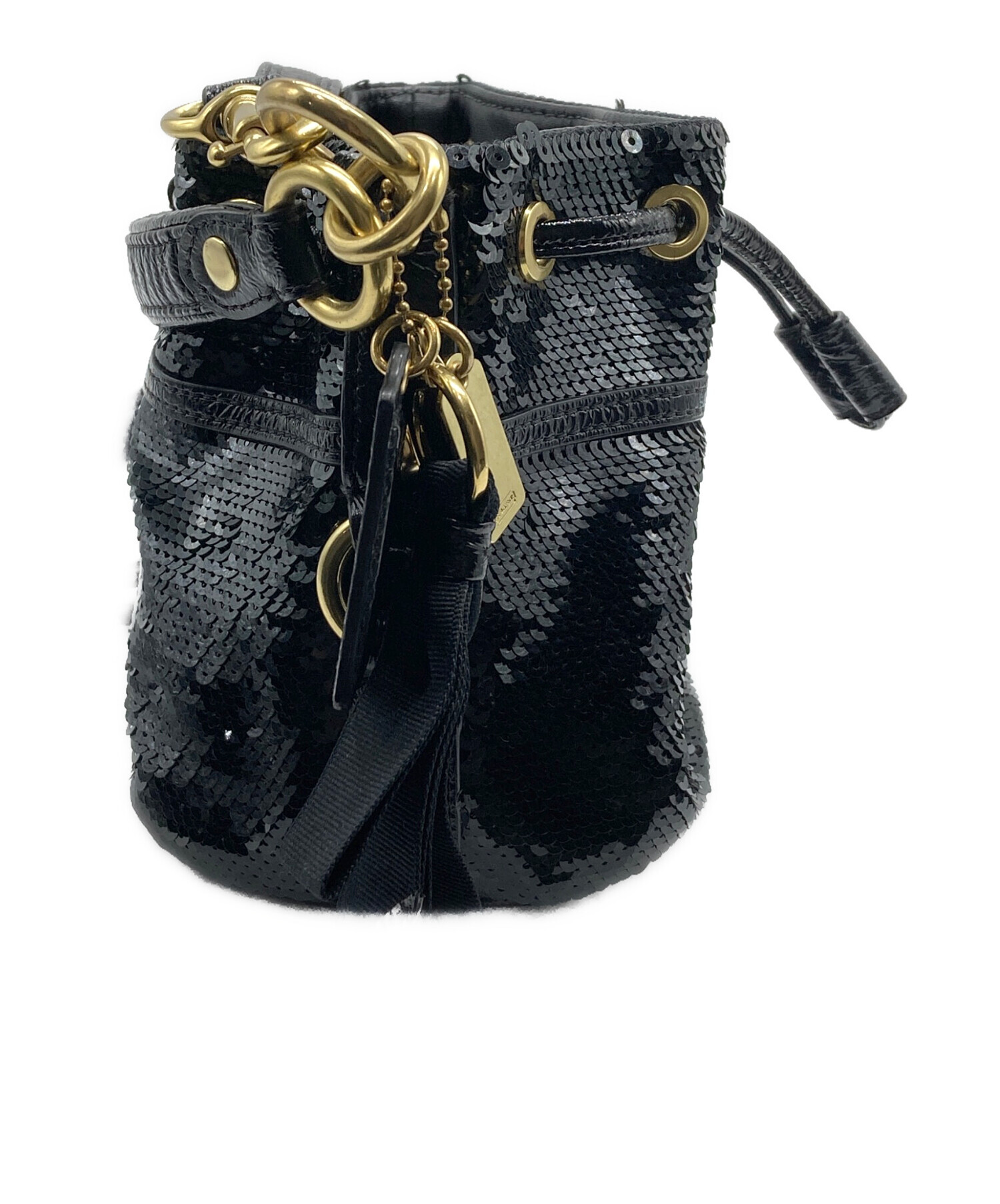 中古・古着通販】COACH (コーチ) スパンコールショルダーバッグ 
