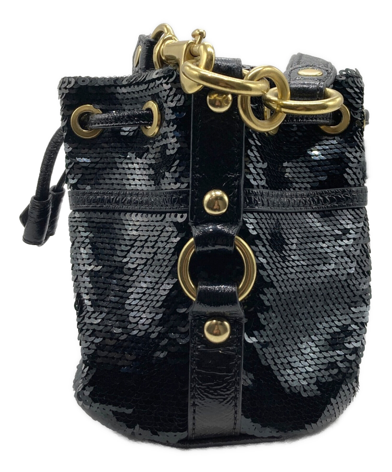 中古・古着通販】COACH (コーチ) スパンコールショルダーバッグ 