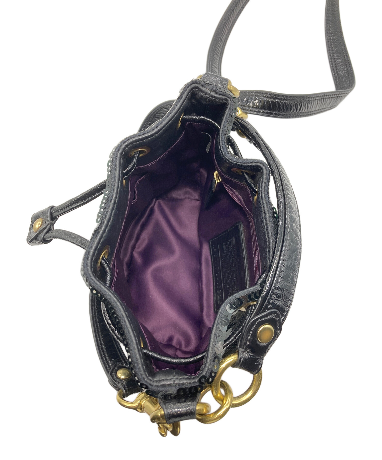 中古・古着通販】COACH (コーチ) スパンコールショルダーバッグ 
