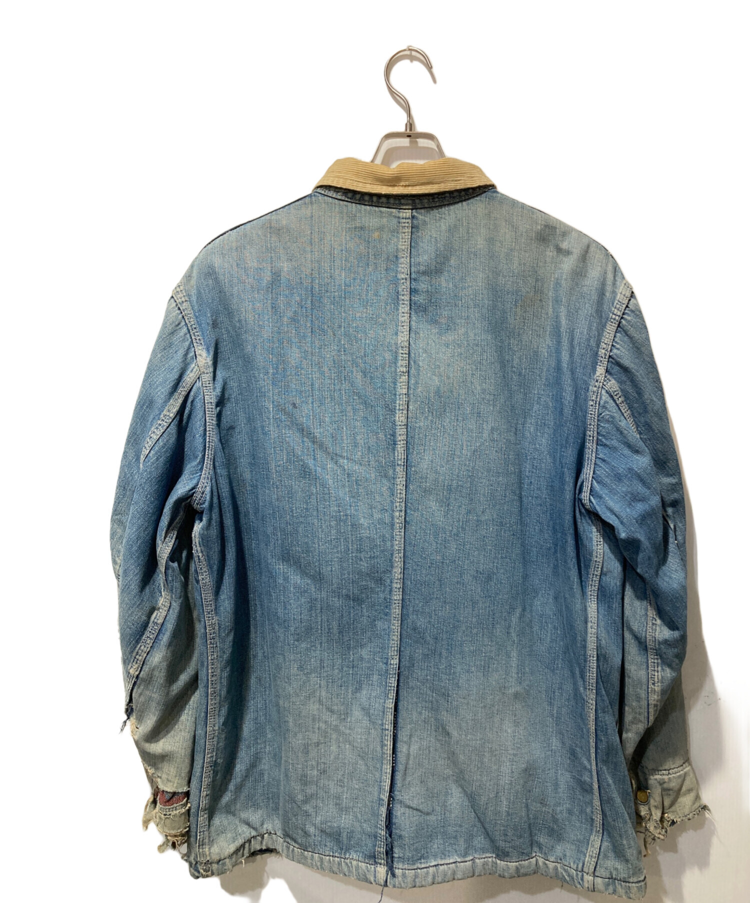 中古・古着通販】LEE (リー) デニムカバーオールジャケット インディゴ 中古・古着通販】LEE (リー) デニムカバーオールジャケット インディゴ