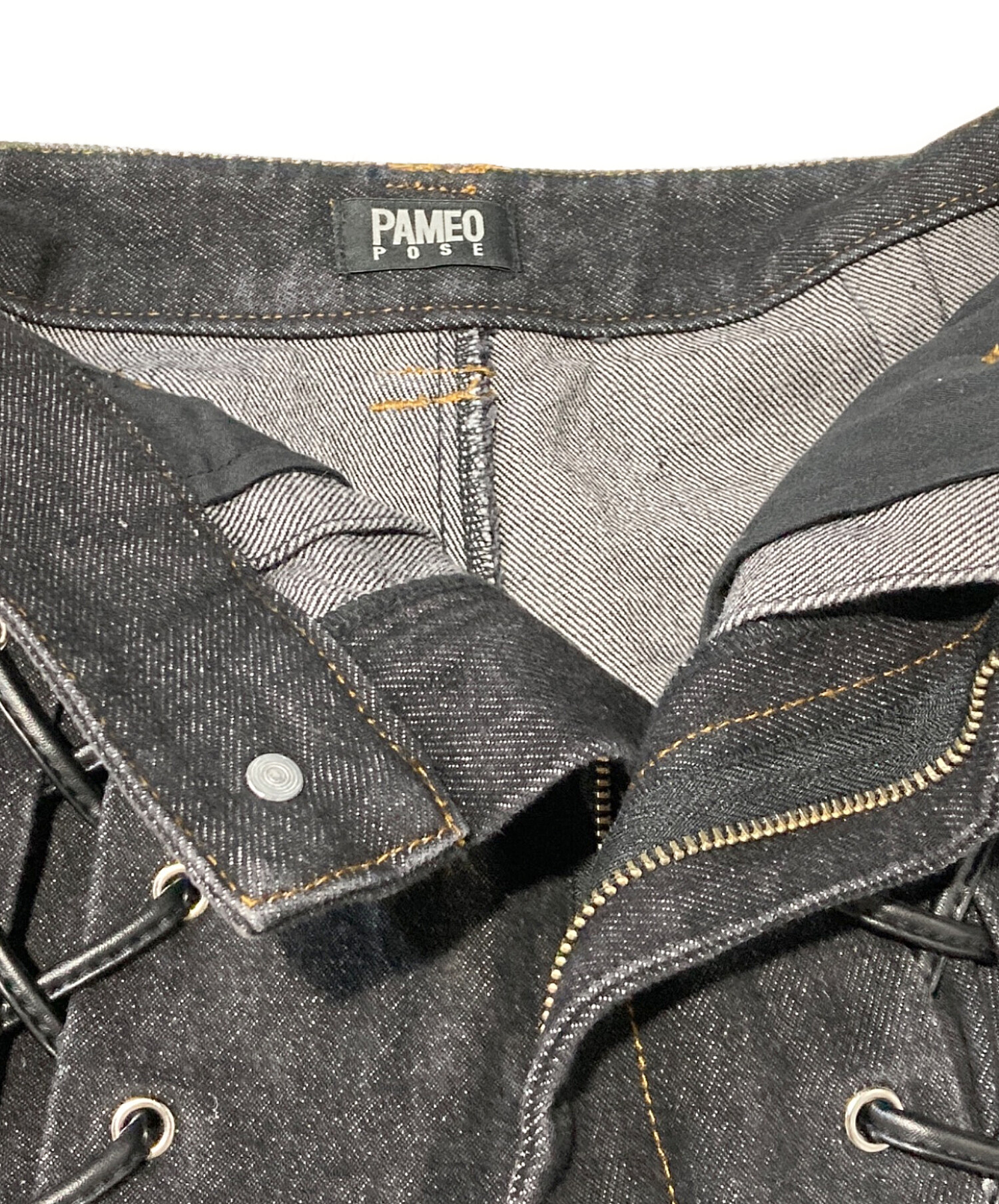 中古・古着通販】PAMEO POSE (パメオポーズ) Laces-up Denim Baggy