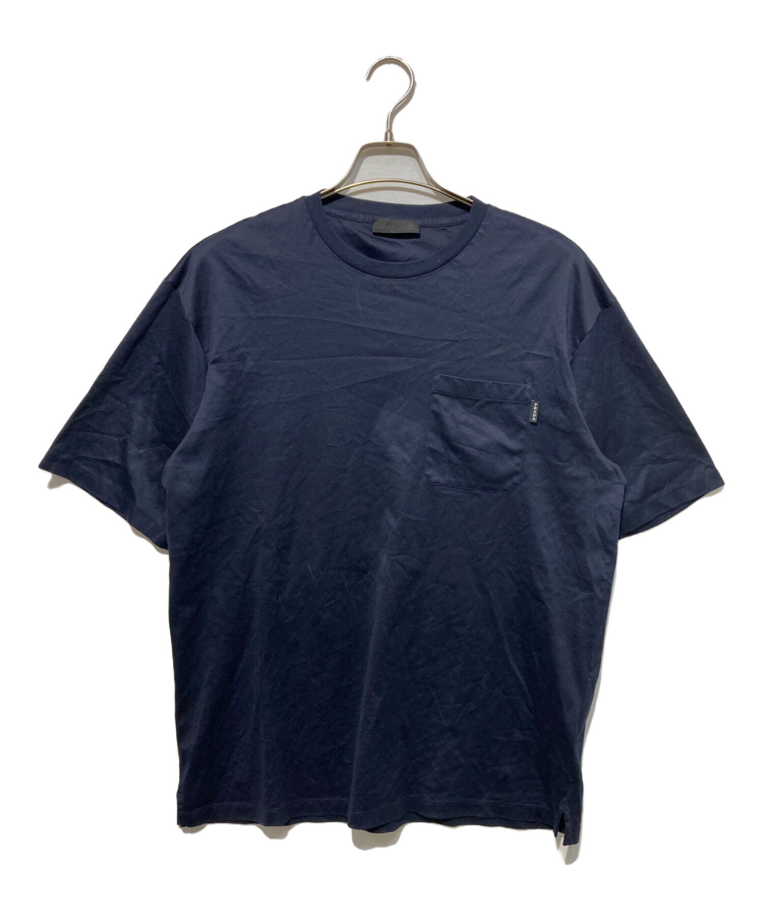 中古・古着通販】PRADA (プラダ) ポケットTシャツ ネイビー サイズ:L 