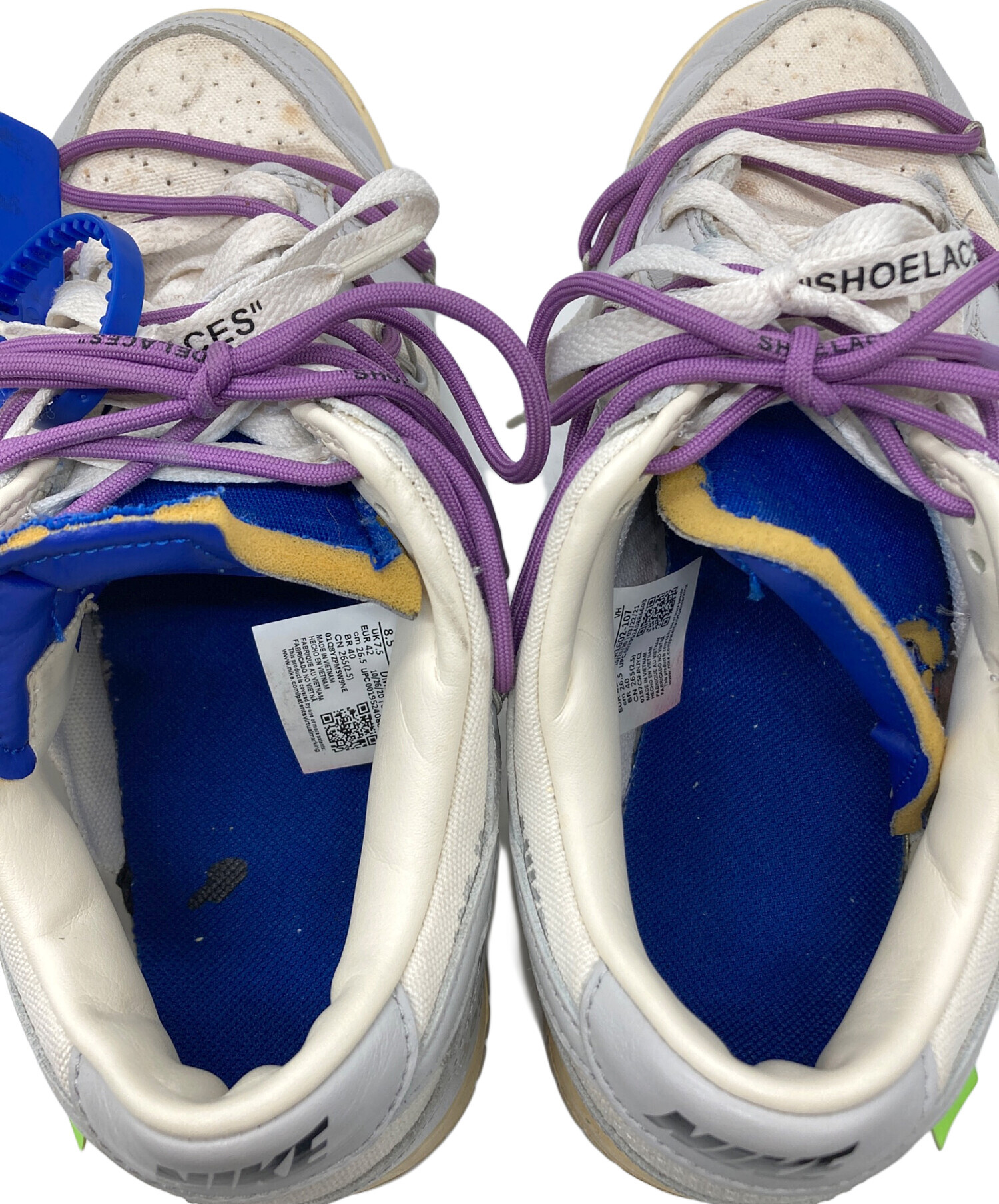 中古・古着通販】NIKE (ナイキ) OFFWHITE (オフホワイト) Dunk Low 1 
