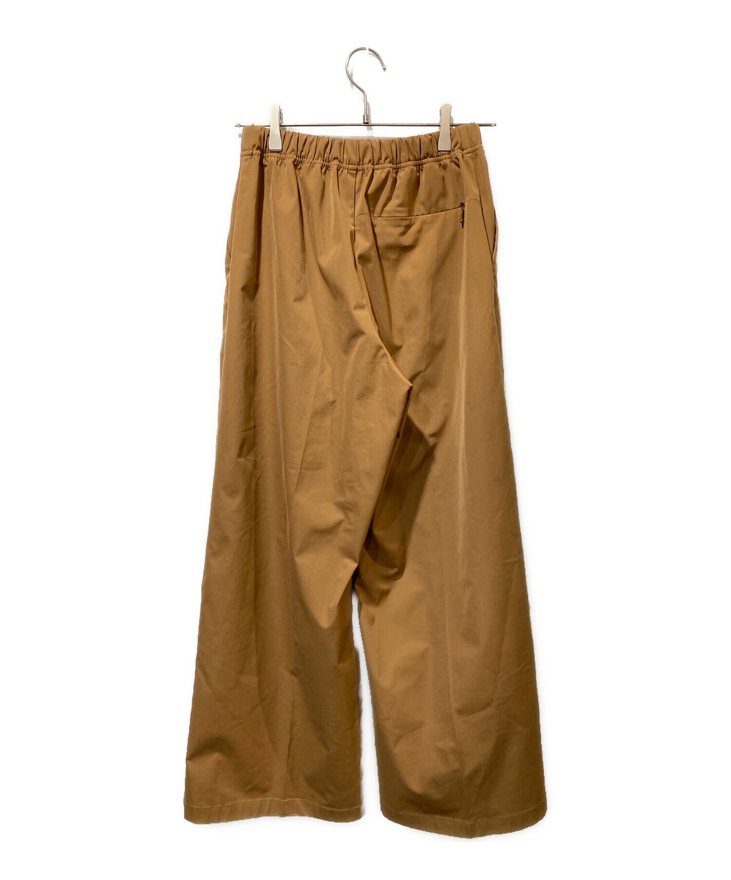 中古・古着通販】HYKE (ハイク) TASLAN TWILL WIDE LEG PANTS ブラウン