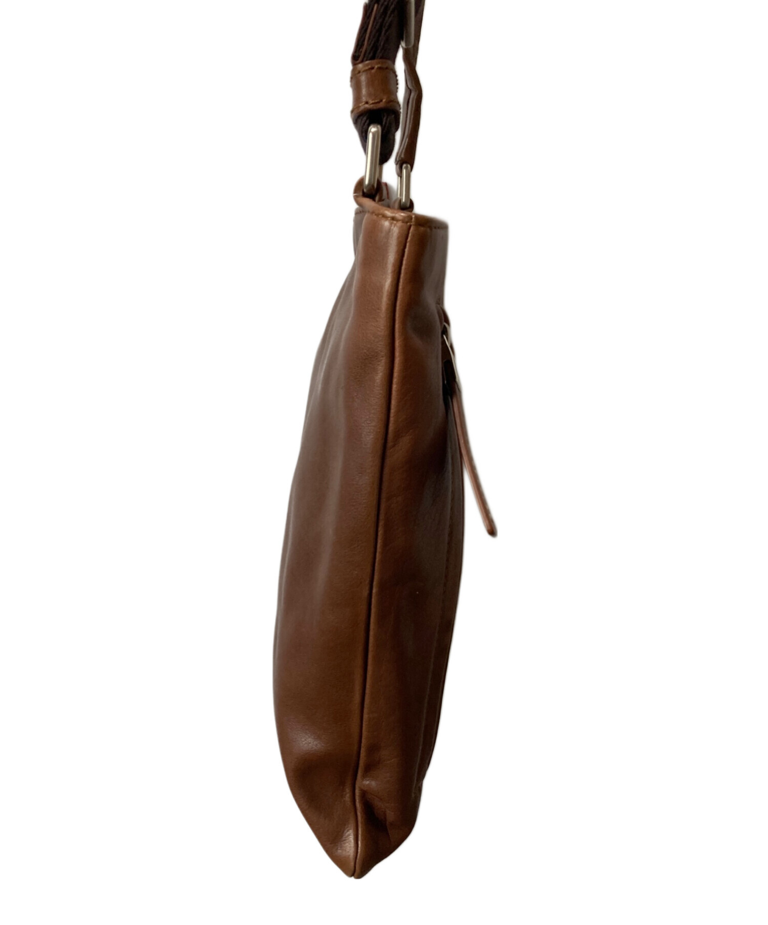 中古・古着通販】BALLY (バリー) レザーショルダーバッグ ブラウン
