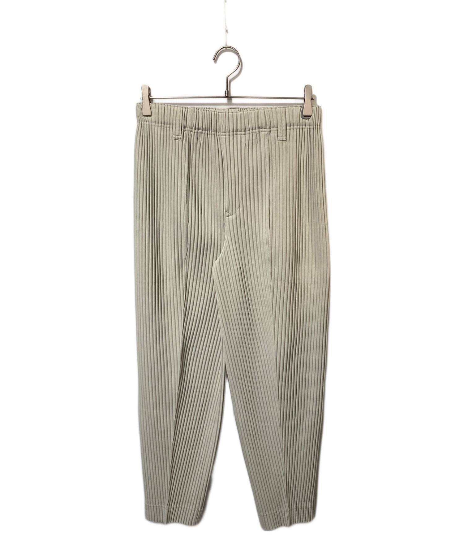 HOMME PLISSE オムプリッセ 消しプリーツパンツ ライトグレー 中古・古着通販】HOMME PLISSE ISSEY MIYAKE (オム プリッセ イッセイ