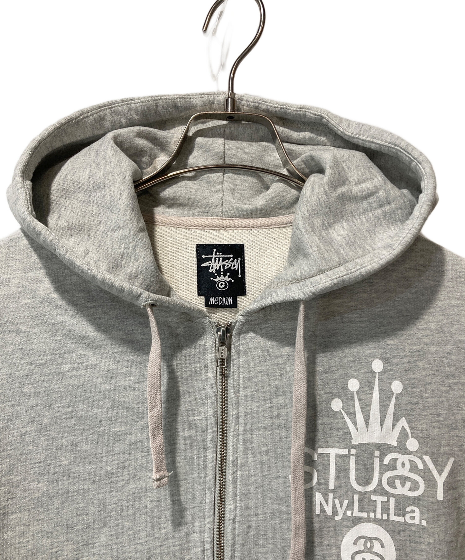 中古・古着通販】stussy (ステューシー) ジップパーカー グレー サイズ