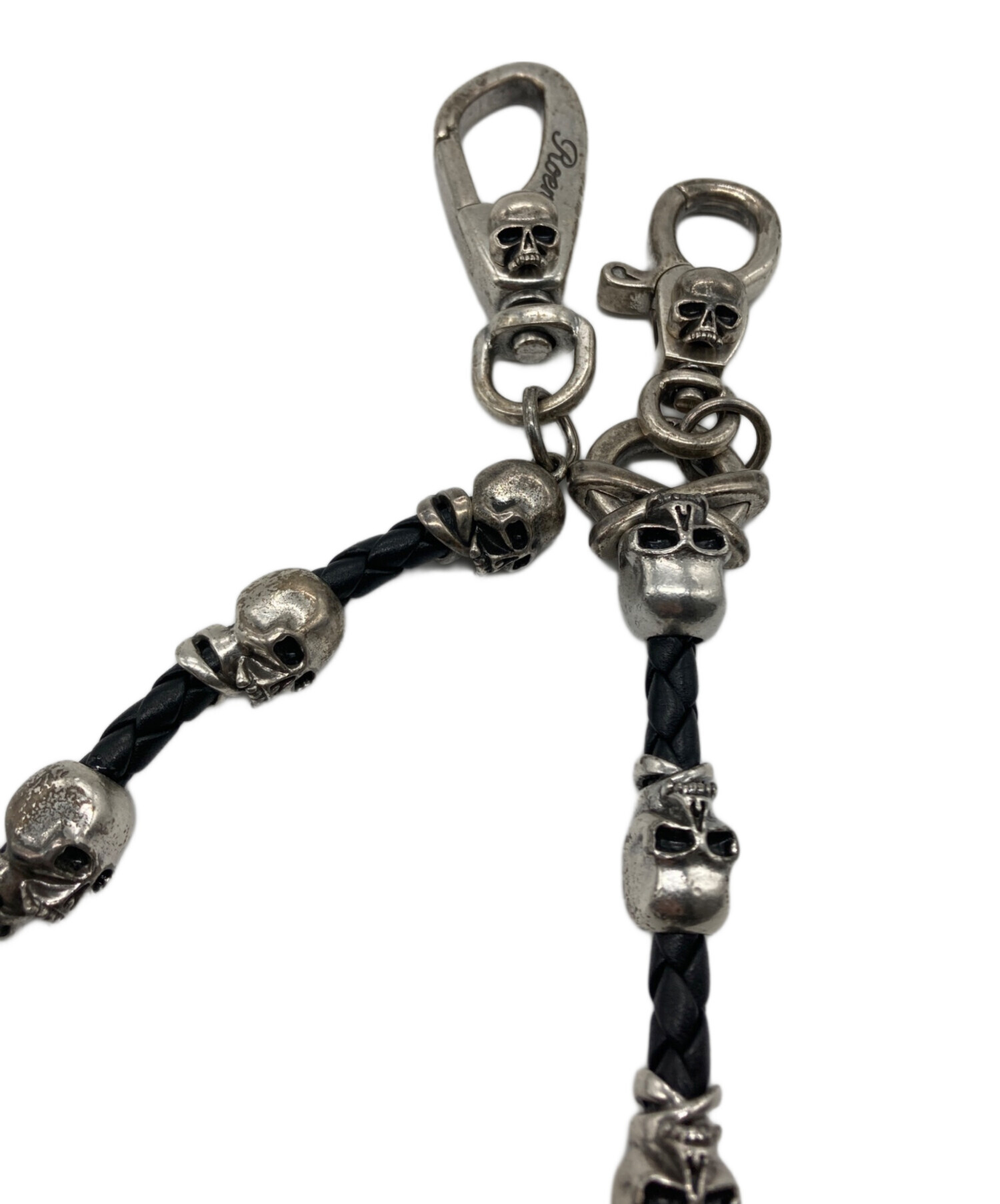 ロエン　Roen ウォレットチェーン 中古・古着通販】Roen (ロエン) スカルモチーフウォレットチェーン
