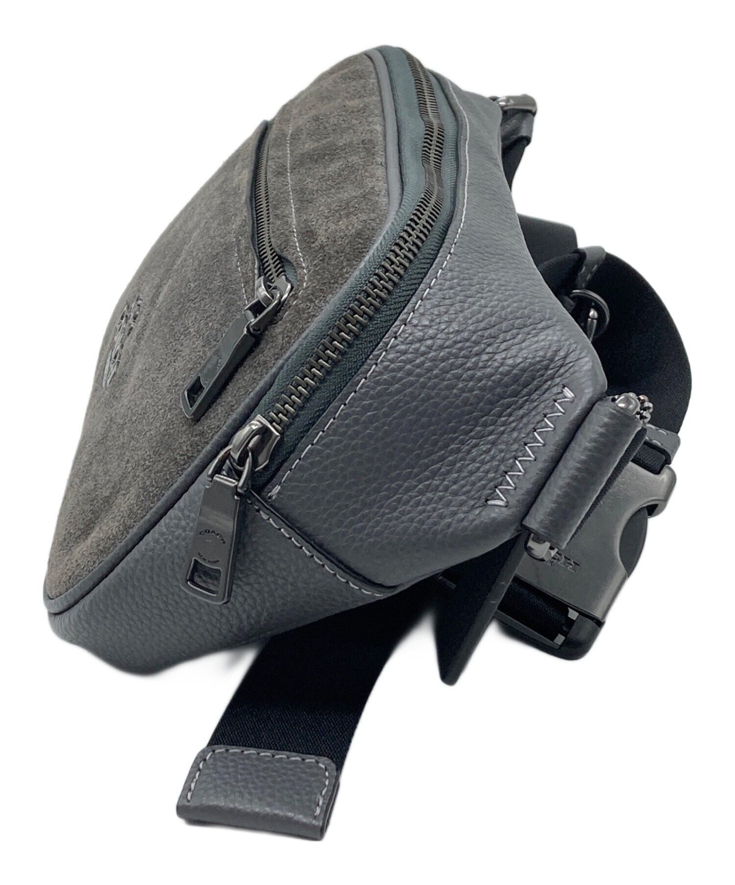 中古・古着通販】COACH (コーチ) エリアス ベルト バッグ グレー