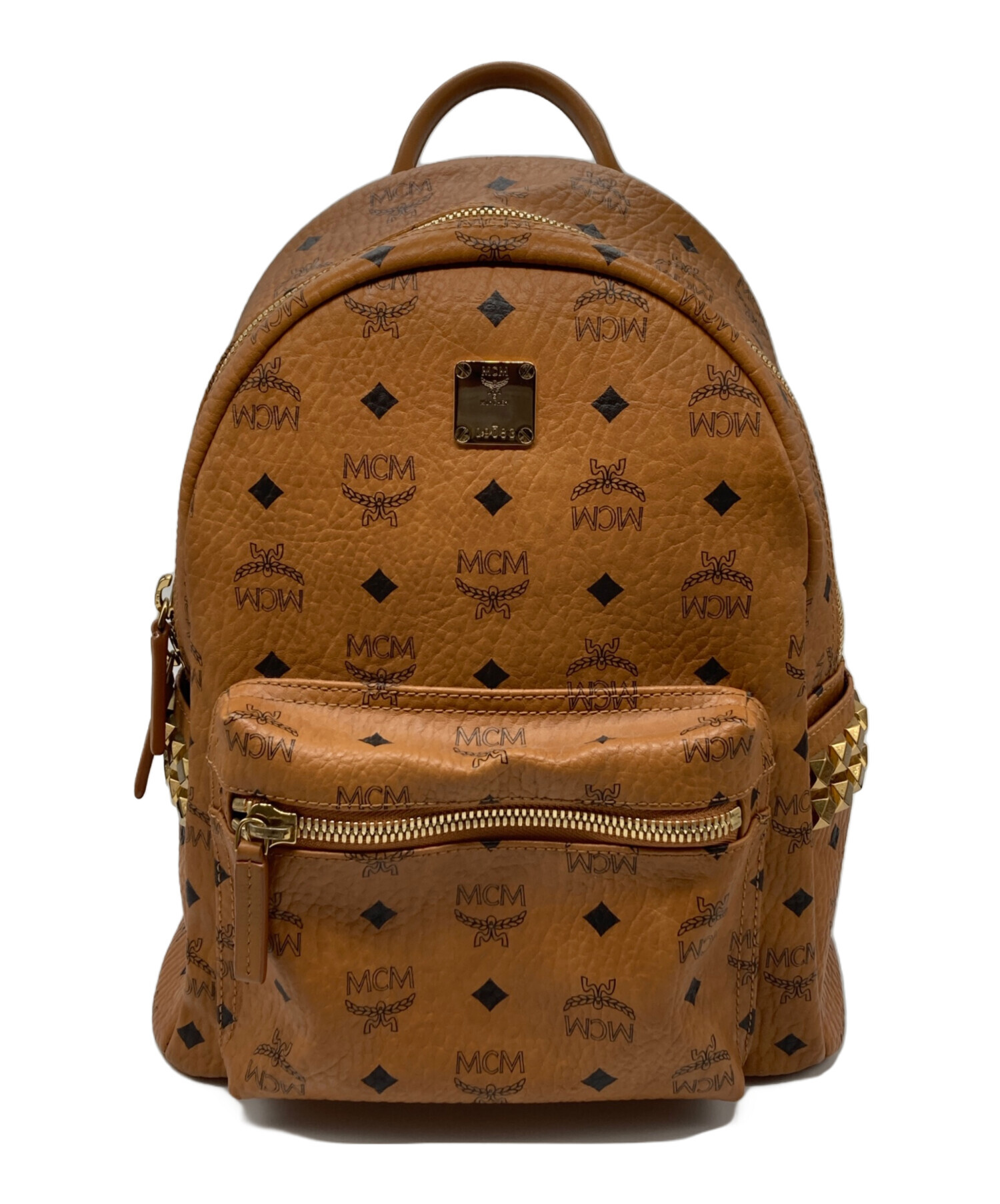 中古・古着通販】MCM (エムシーエム) サイドスタッズリュック ブラウン 