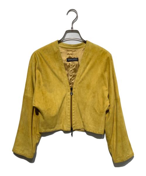 Giorgio Armani ノーカラージャケット 38 中古・古着通販】GIORGIO ARMANI (ジョルジオアルマーニ) スウェード