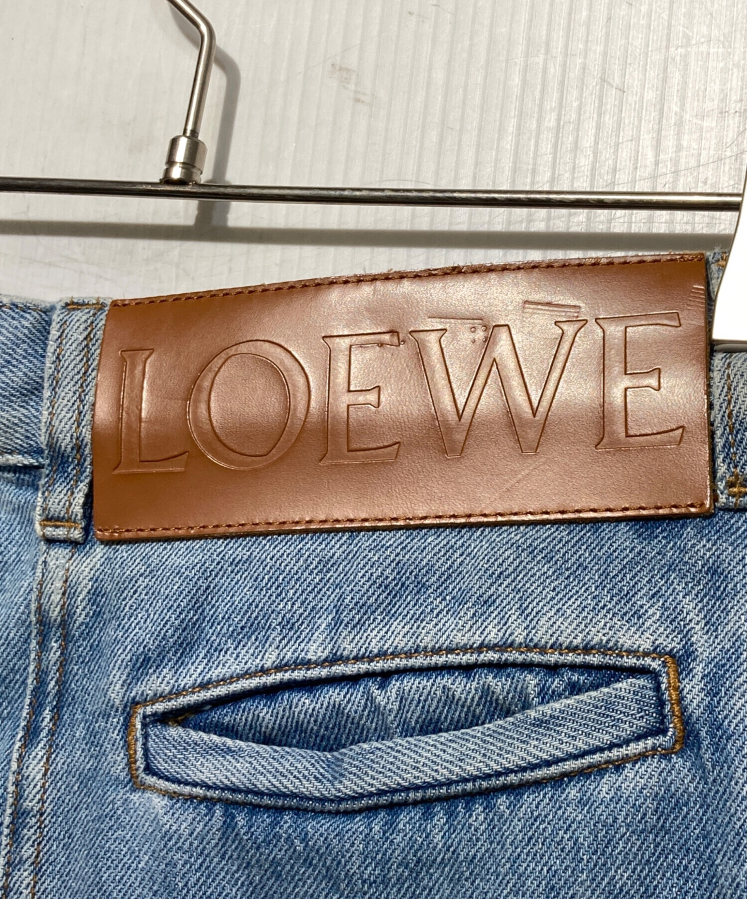 中古・古着通販】LOEWE (ロエベ) バイカラーデニムスカート インディゴ