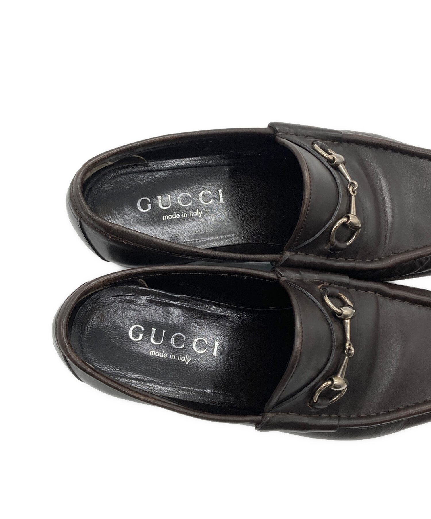 中古・古着通販】GUCCI (グッチ) ホースビットローファー ブラウン
