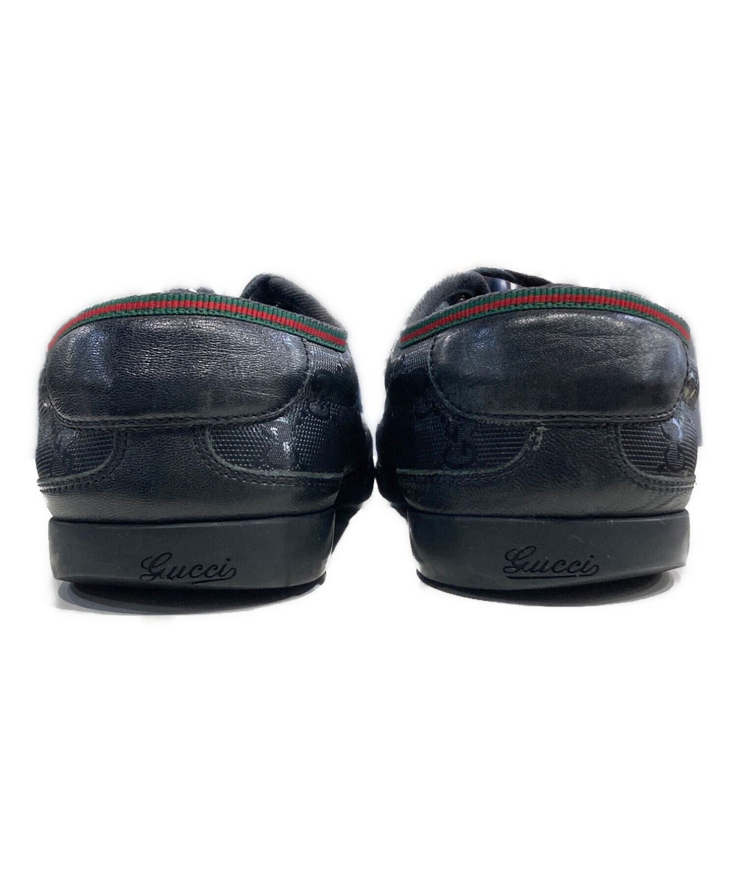 中古・古着通販】GUCCI (グッチ) GG柄スニーカー ブラック サイズ:8 1