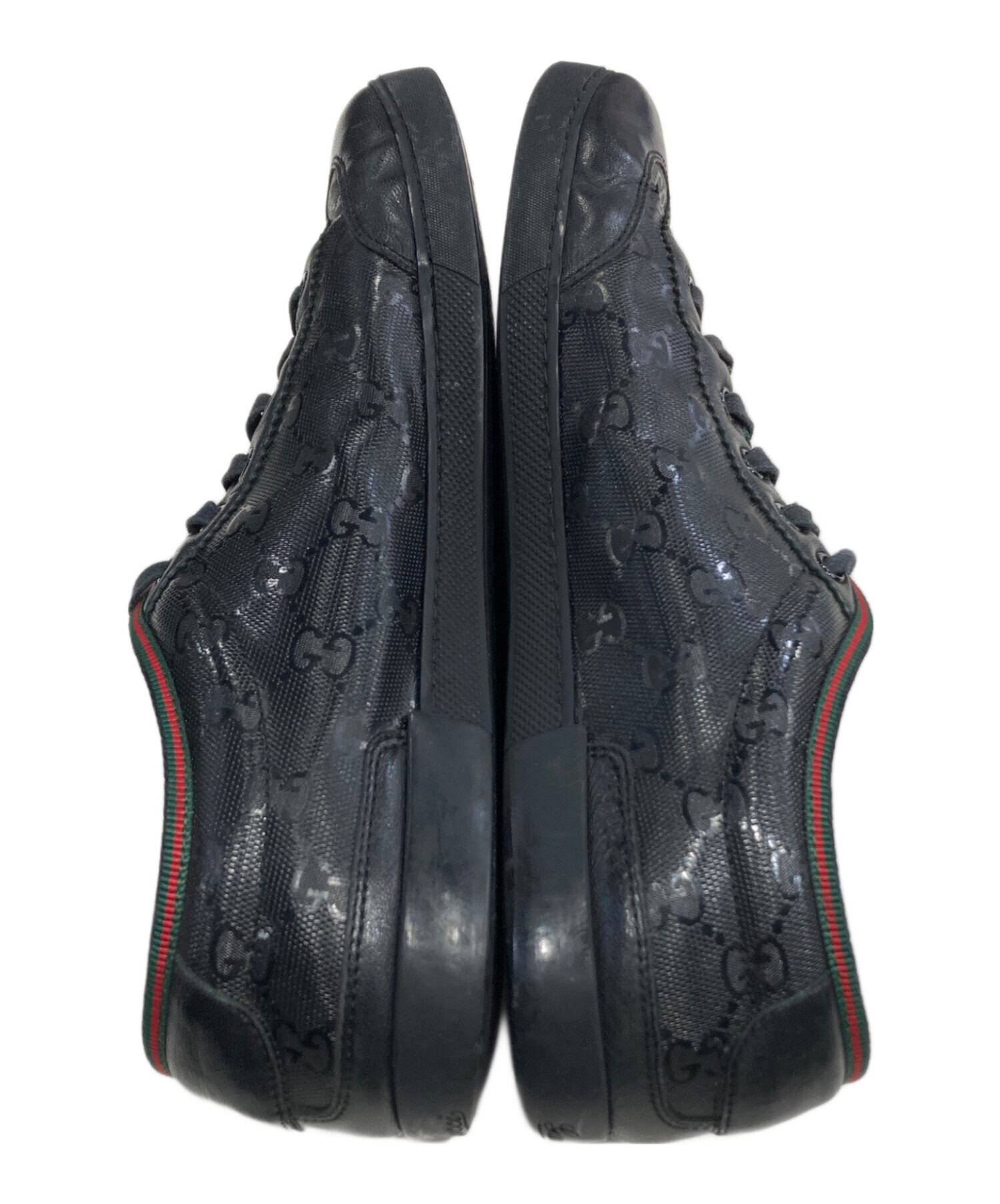 中古・古着通販】GUCCI (グッチ) GG柄スニーカー ブラック サイズ:8 1