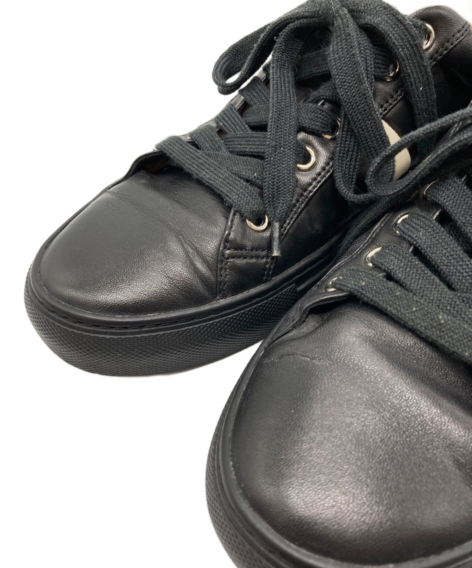 美品■BALLY 【24.0】フィレンツェ 本革 レザースニーカー ブラック 黒 中古・古着通販】BALLY (バリー) HENDRIS/200 レザースニーカー