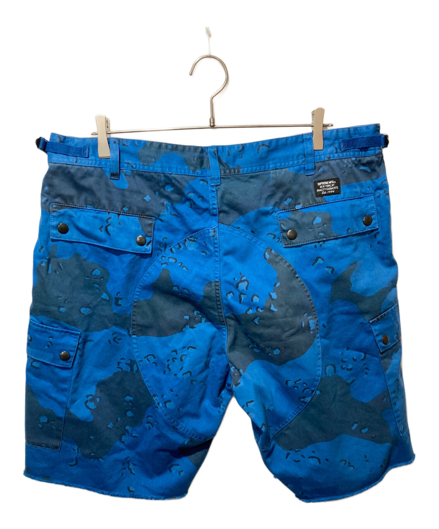 Supreme Overdyed Camo Cargo Short ブルー 中古・古着通販】Supreme (シュプリーム) Overdyed Camo Cargo Short